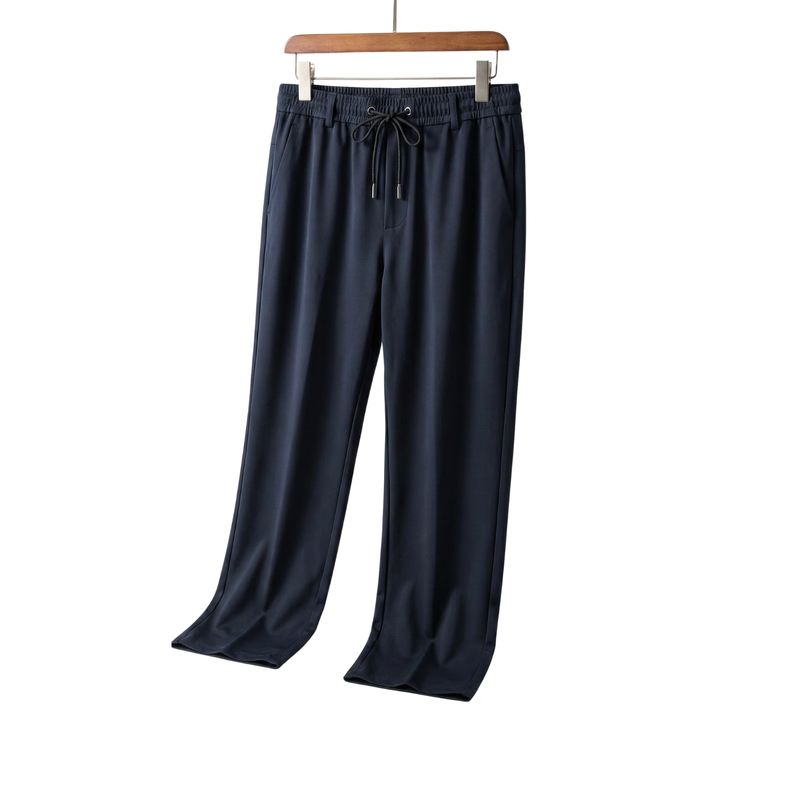 Navy formal cotton pants front – The Crew