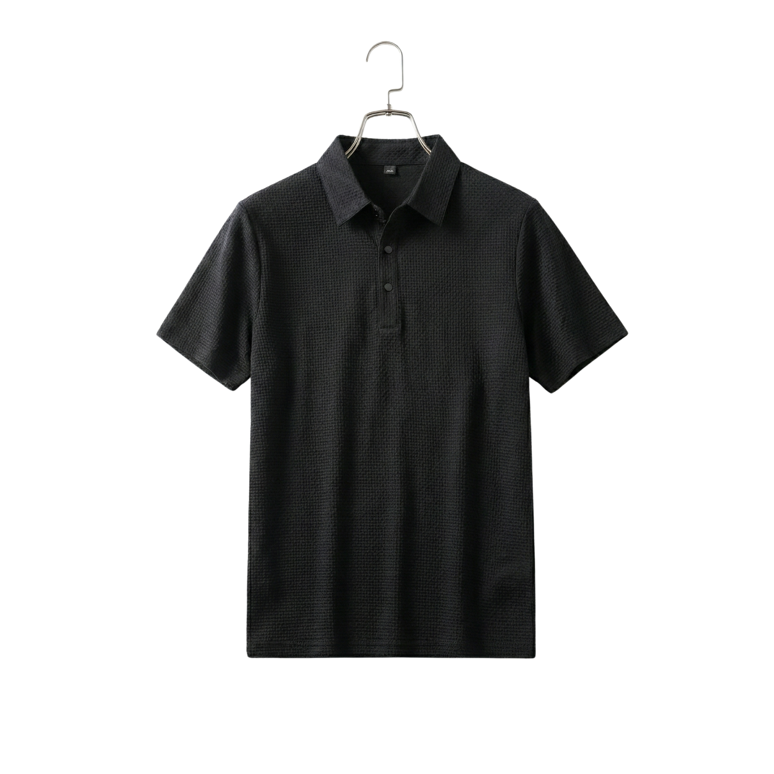 Black solid color polo shirt men – The Crew