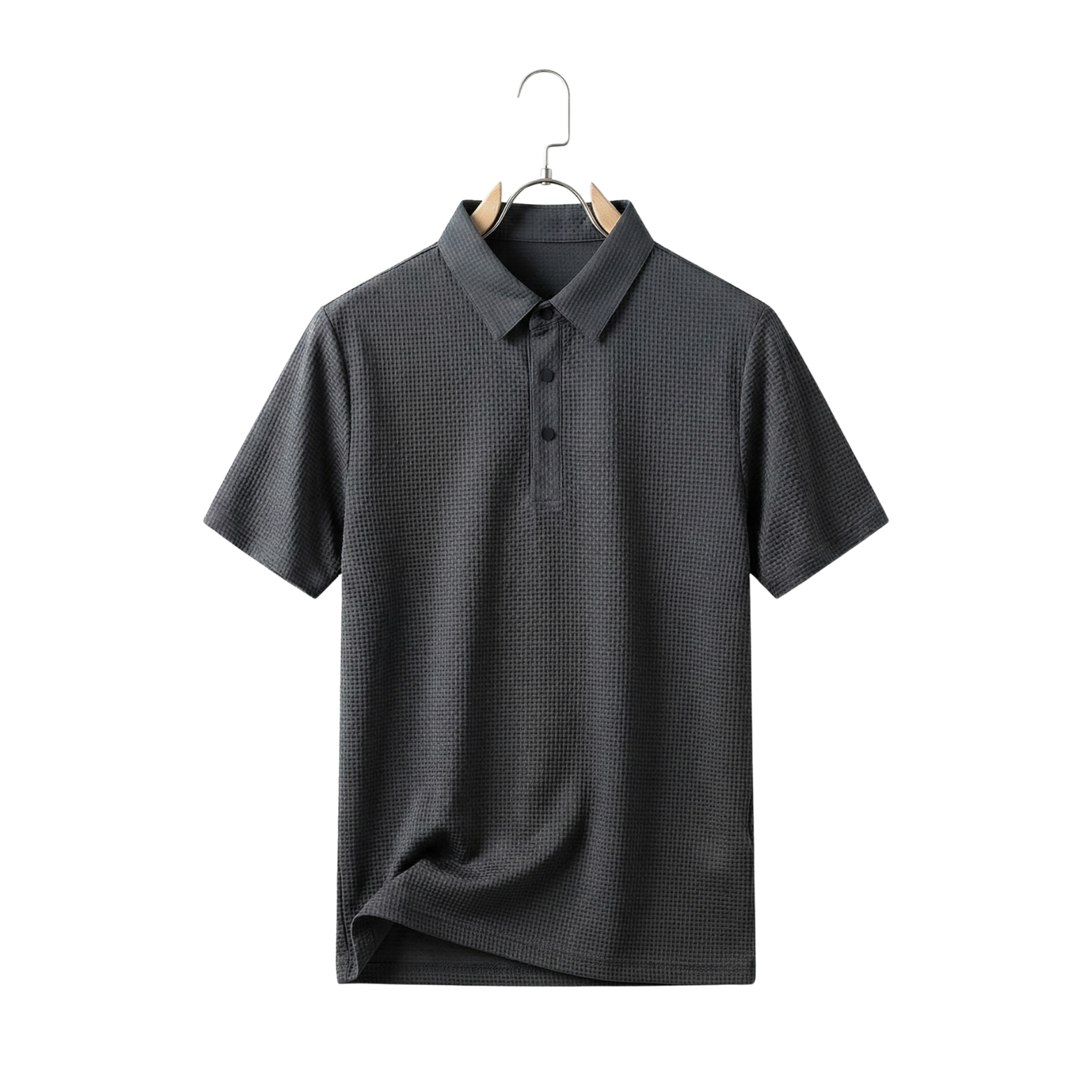 Dark gray solid polo shirt men – The Crew