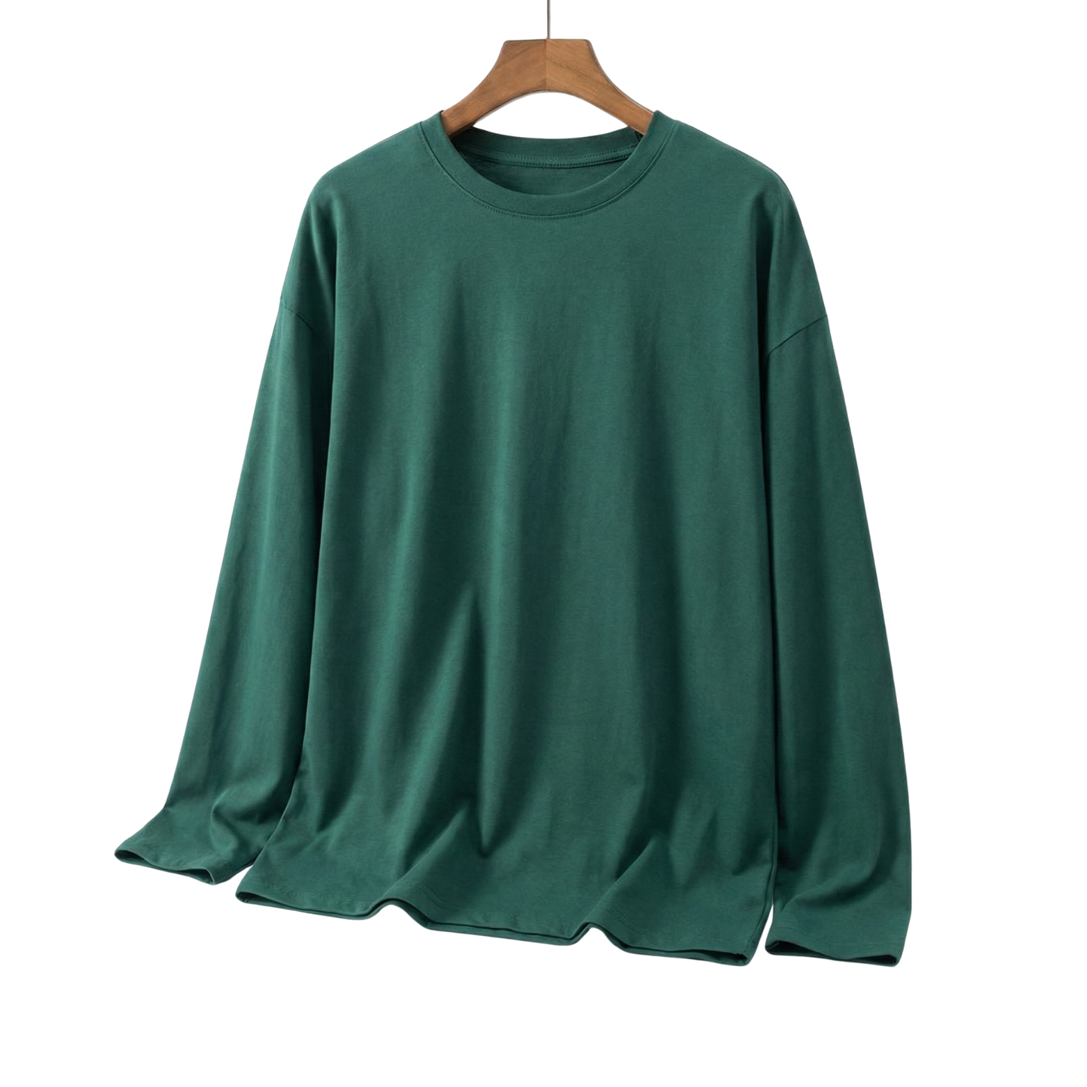 Green oversized cotton long sleeve t-shirt – The Crew
