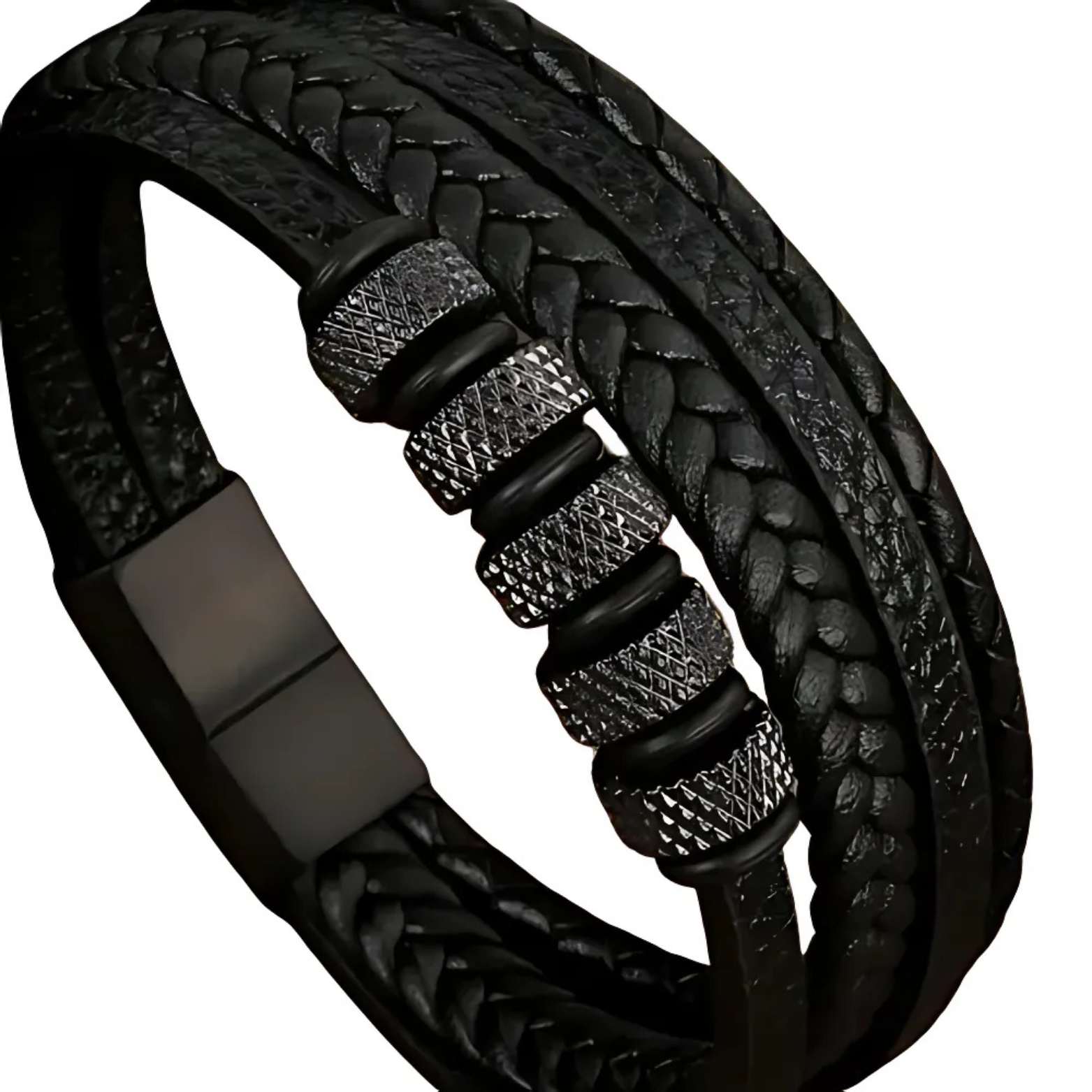 Classic Woven Leather Bracelet – Stylish & Durable – The Crew