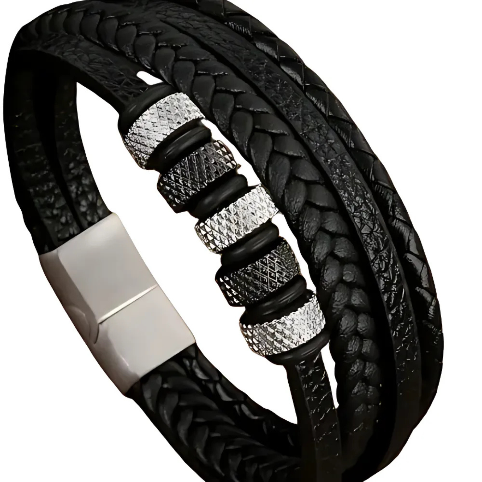 Classic Woven Leather Bracelet – Stylish & Durable – The Crew