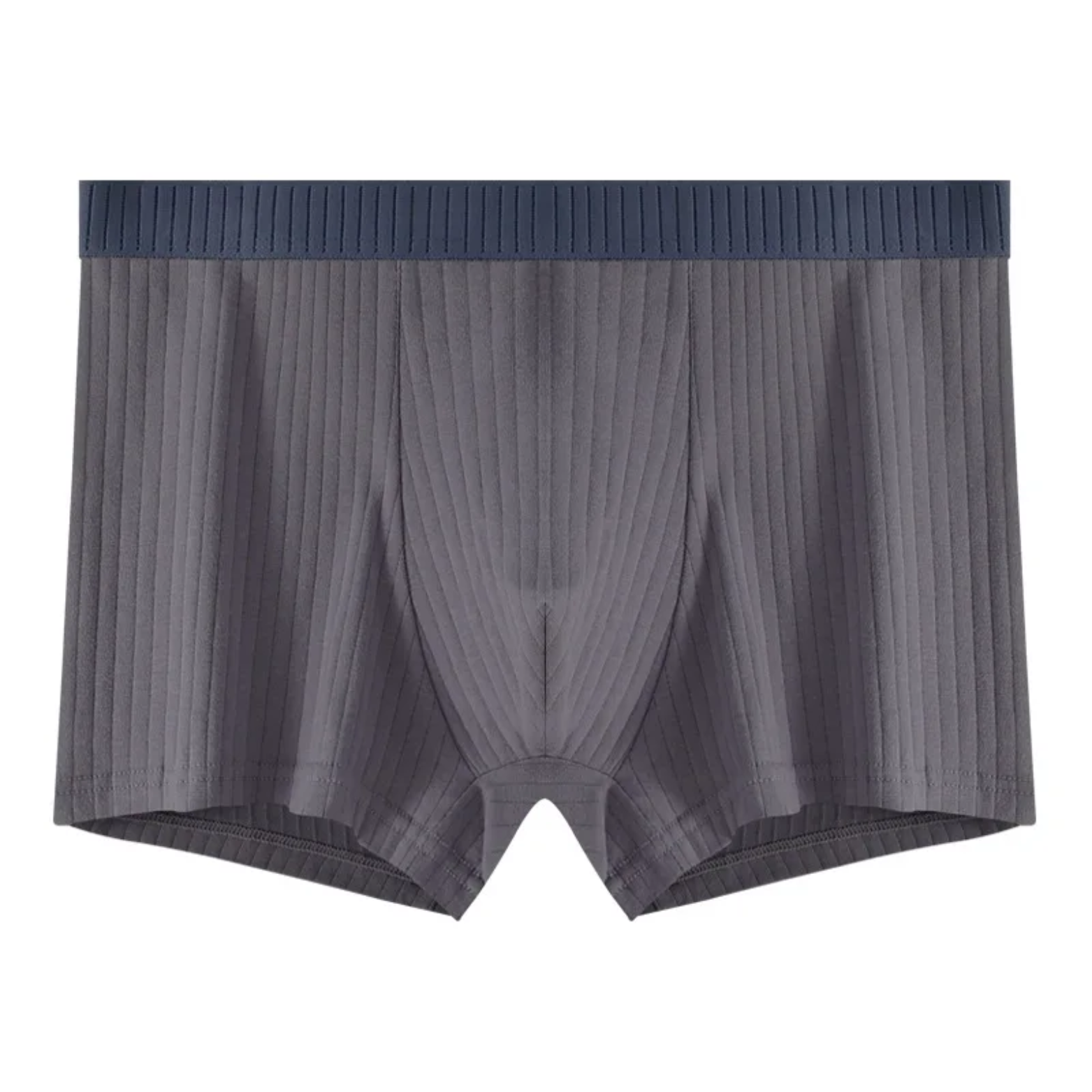 Men’s Cotton Thermal Boxers Dark Gray Front View – The Crew