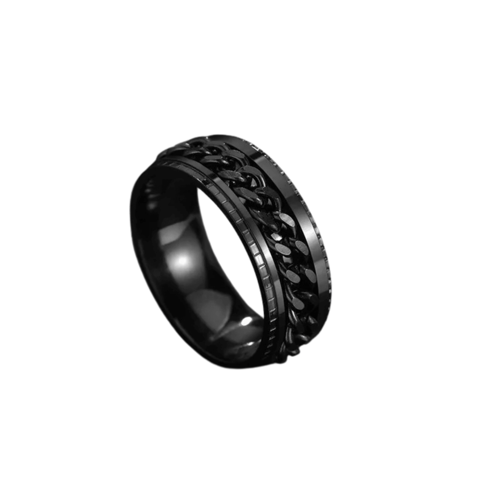 Rotatable Chain Ring for Men – Titanium Steel Spinner | The Crew - The Crew