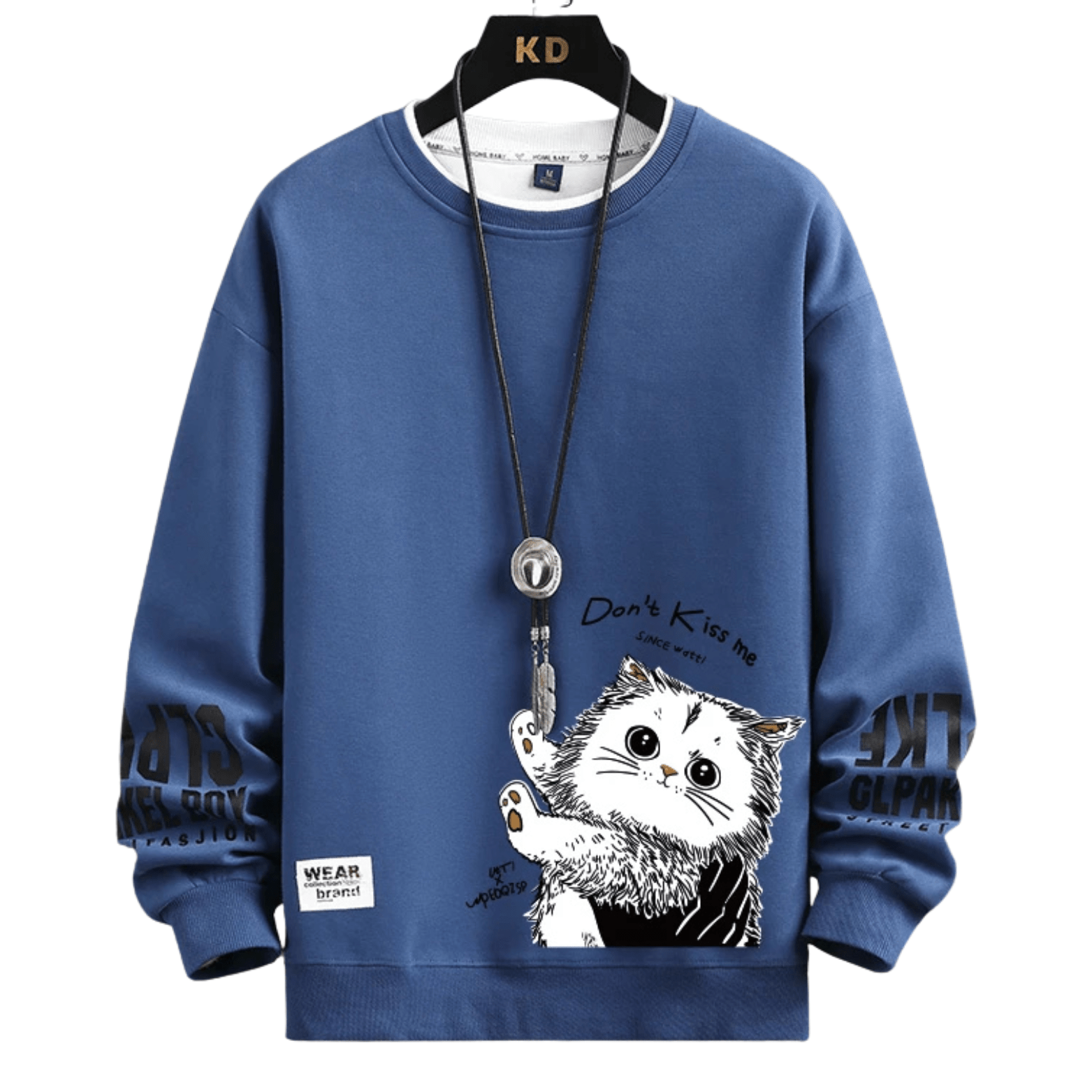 Don’t Kiss Me Cat Men’s Tee – Funny Graphic Shirt - The Crew