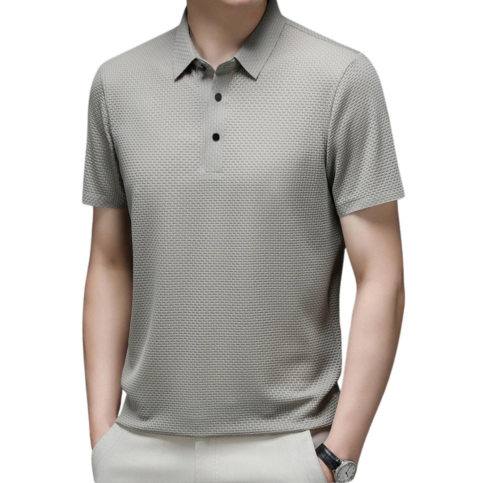 Men wearing Beige polo shirt – The Crew