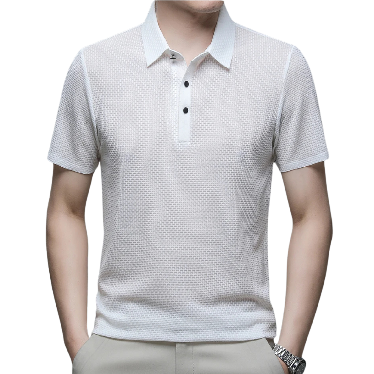 Men wearing white polo shirt – The Crew