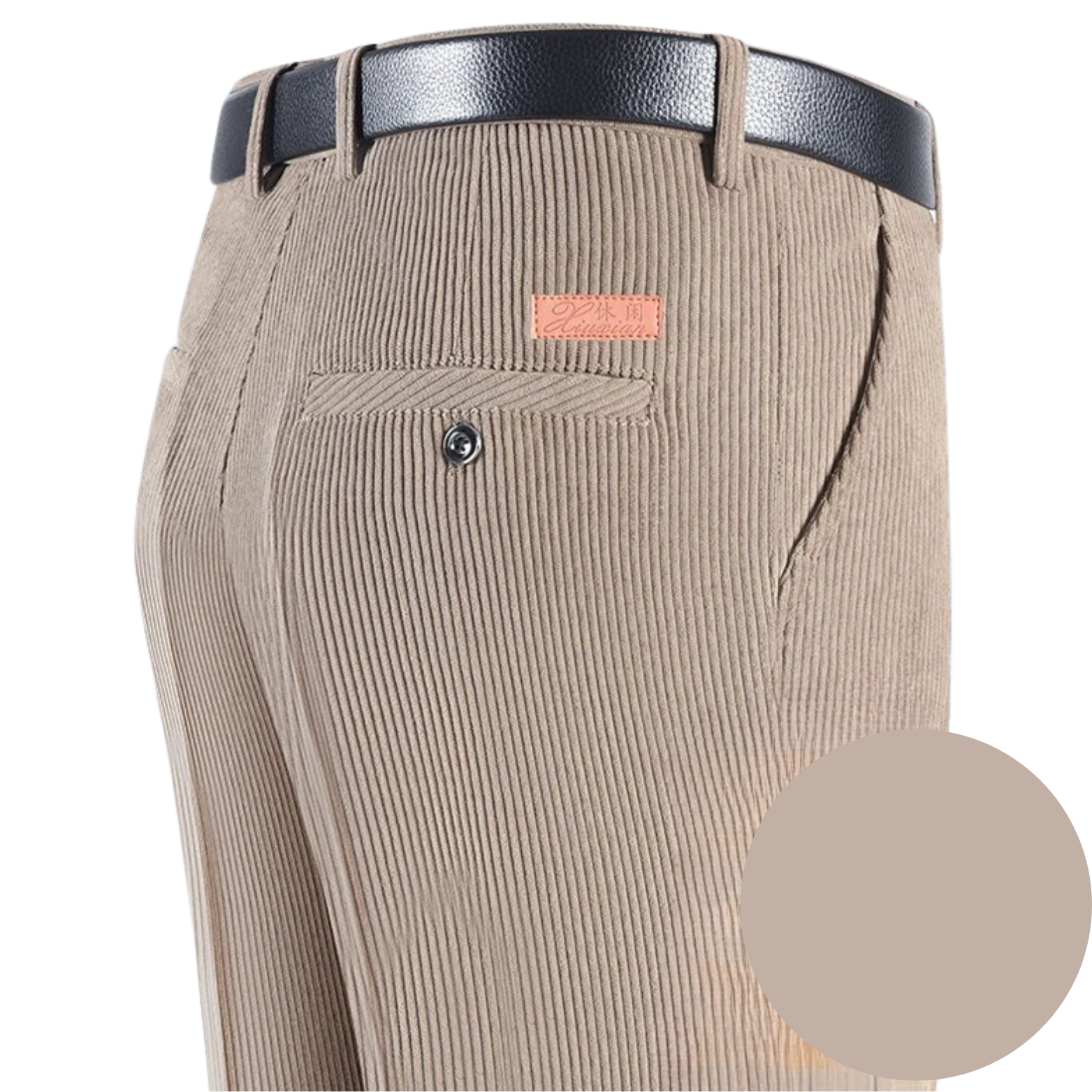 Beige corduroy pants color swatch – The Crew