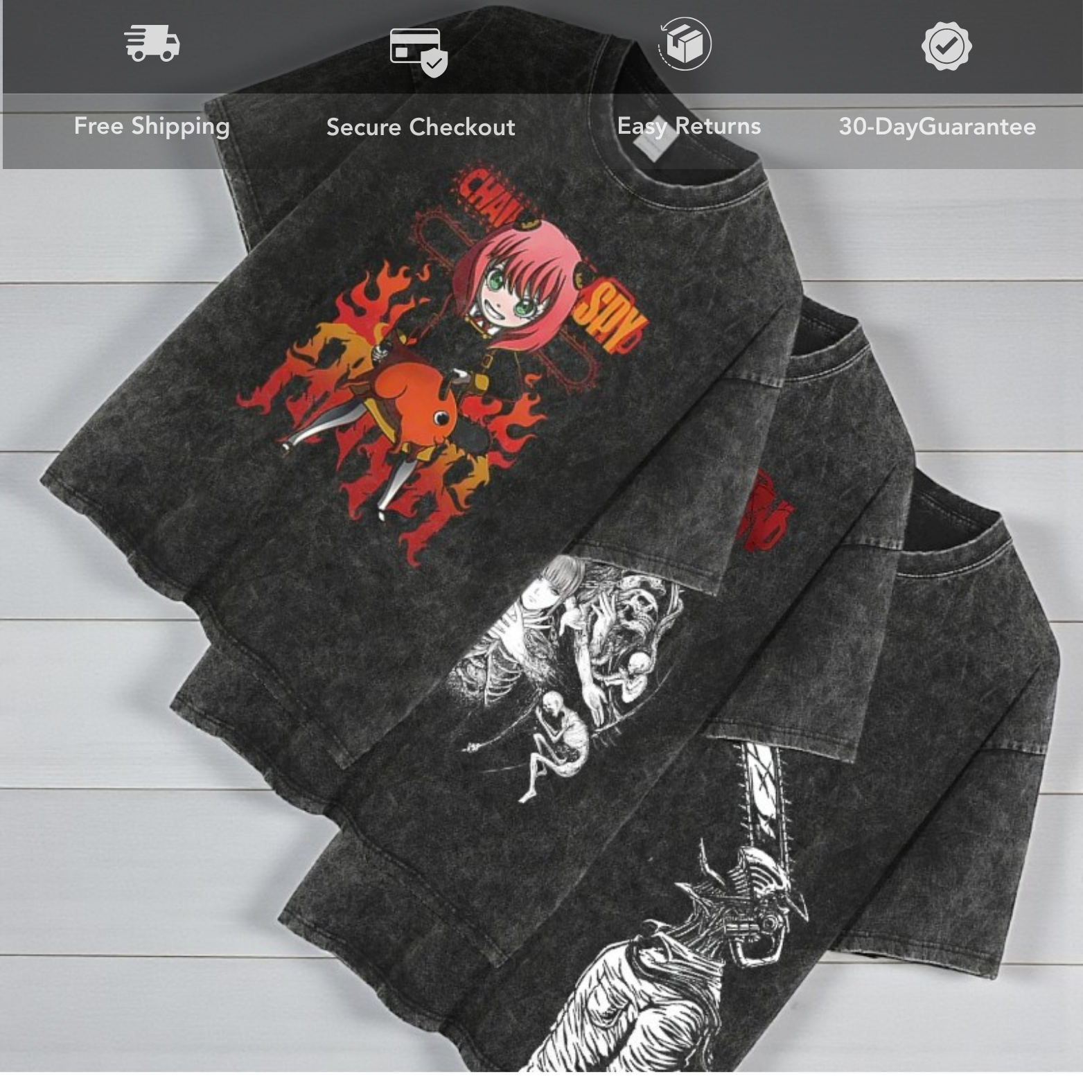 Men’s Makima Chainsaw Man Vintage Tee Folded Display – The Crew