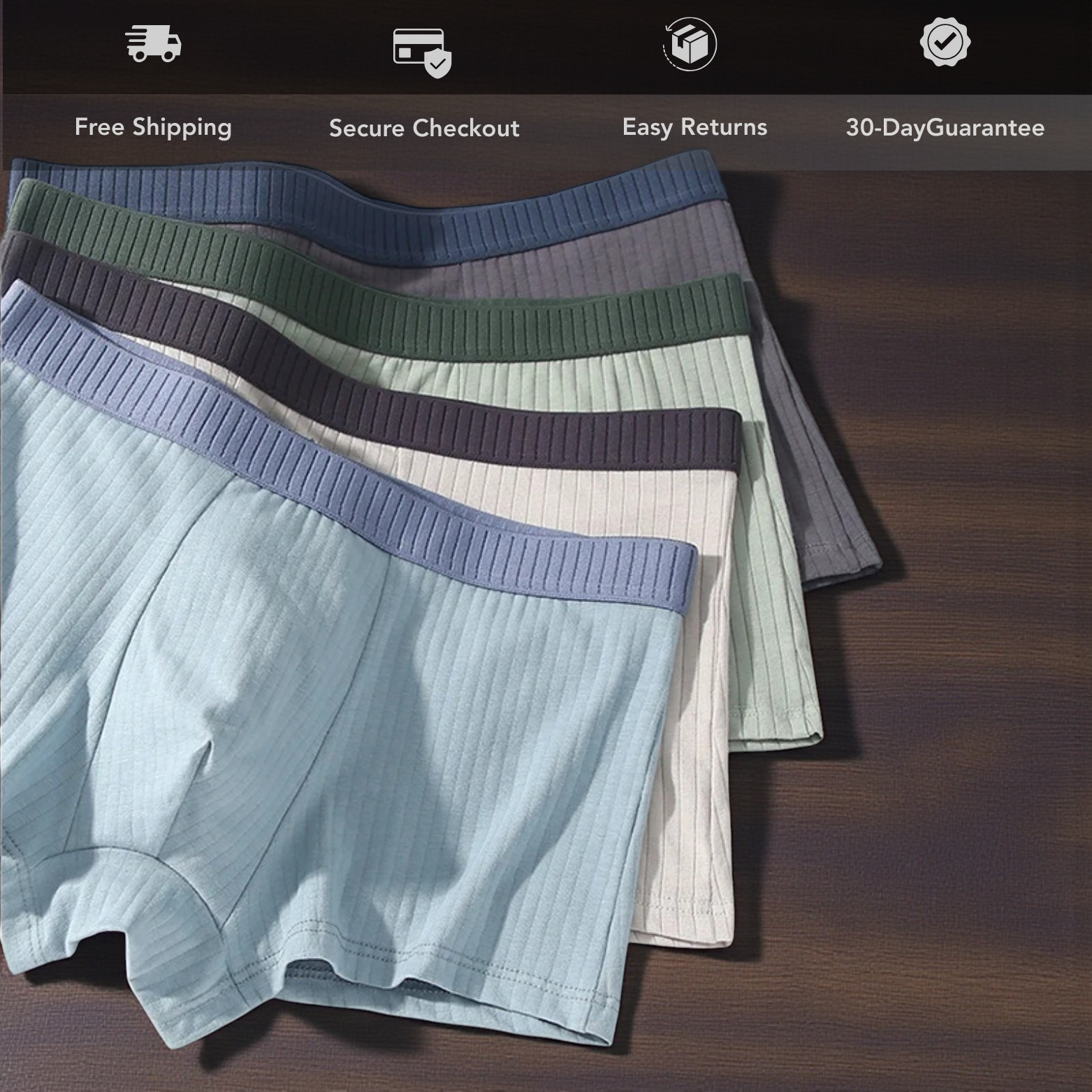 Men’s Cotton Thermal Boxers Color Set Display – The Crew