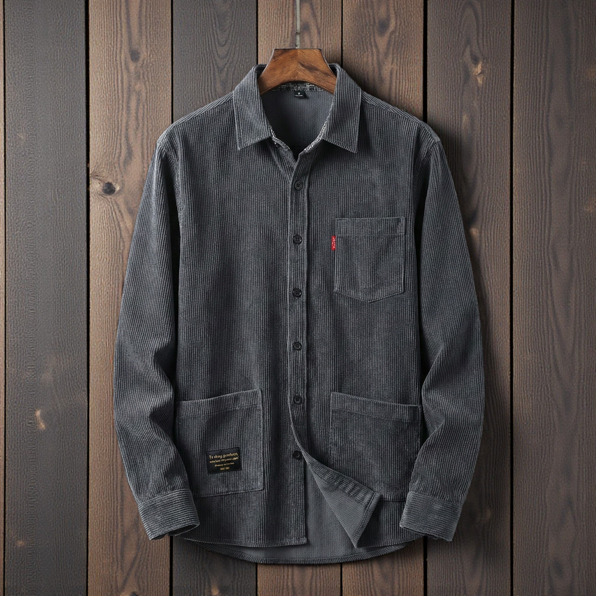 Men’s Corduroy Urban Workwear Shirt – Rugged Casual Style - The Crew