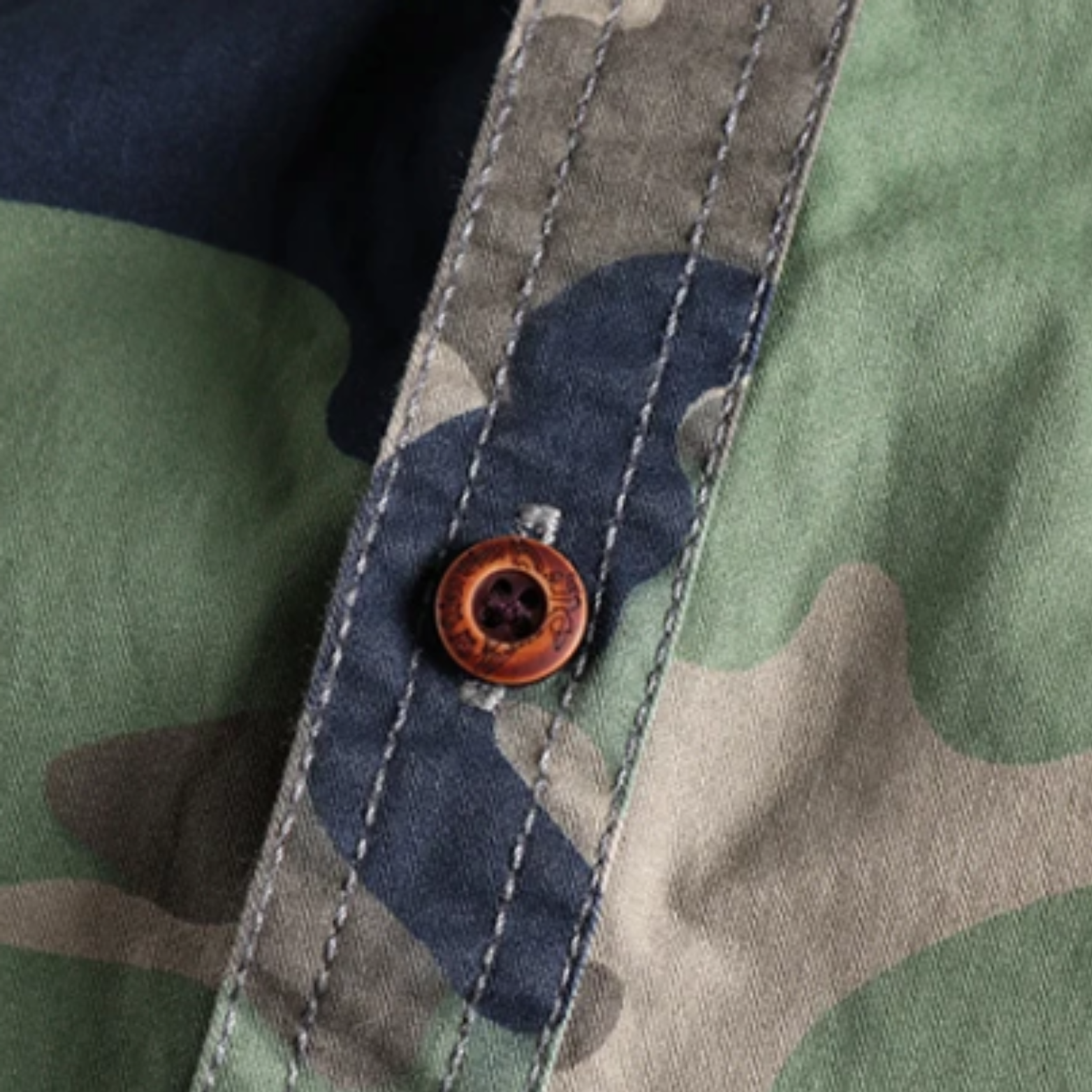 Camouflage Cargo Hiking Shirt Button Detail – The Crew
