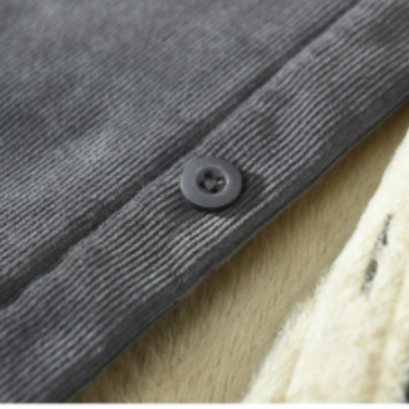 Vintage Fleece Cargo Overshirt Button Detail – The Crew