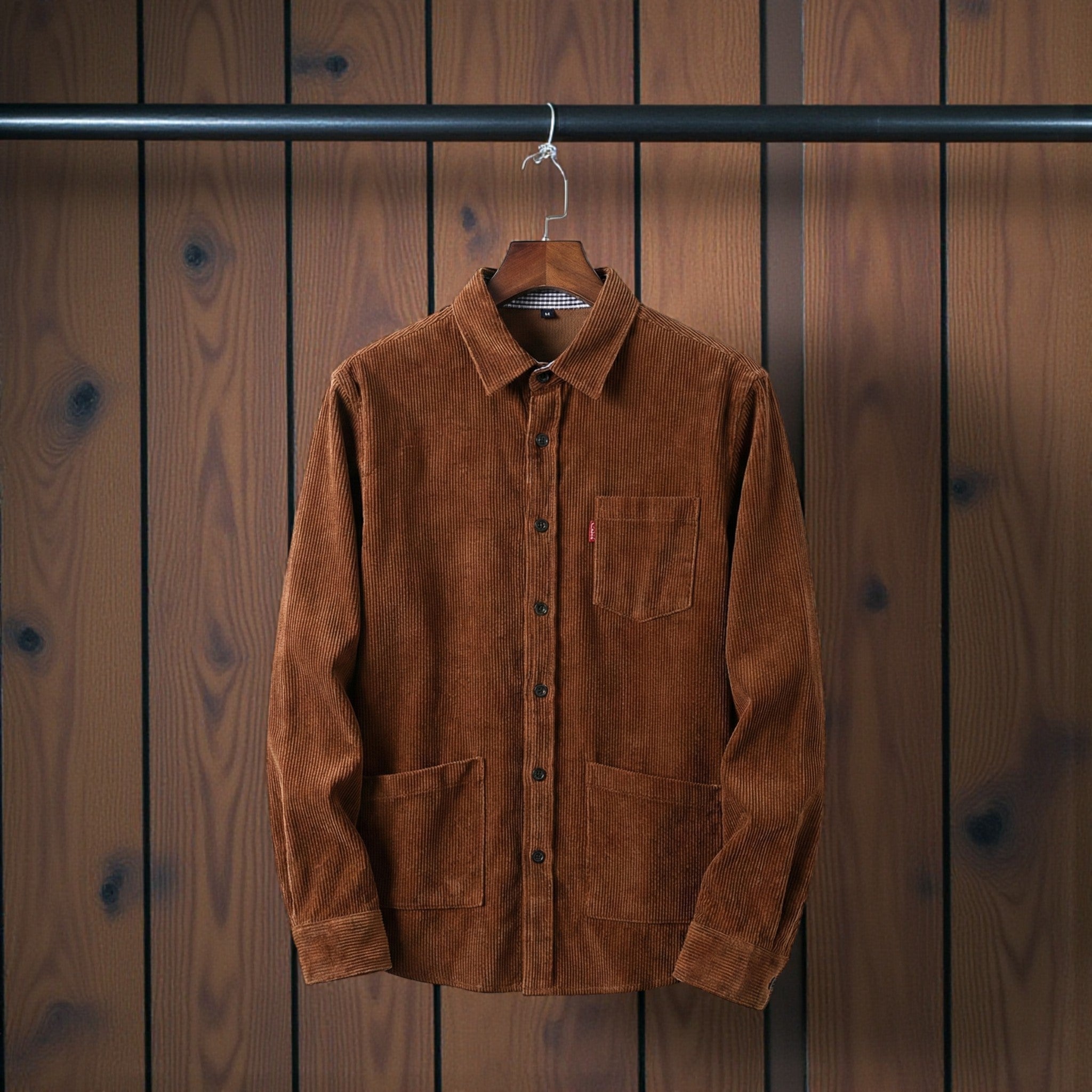 Men’s Corduroy Urban Workwear Shirt – Rugged Casual Style - The Crew