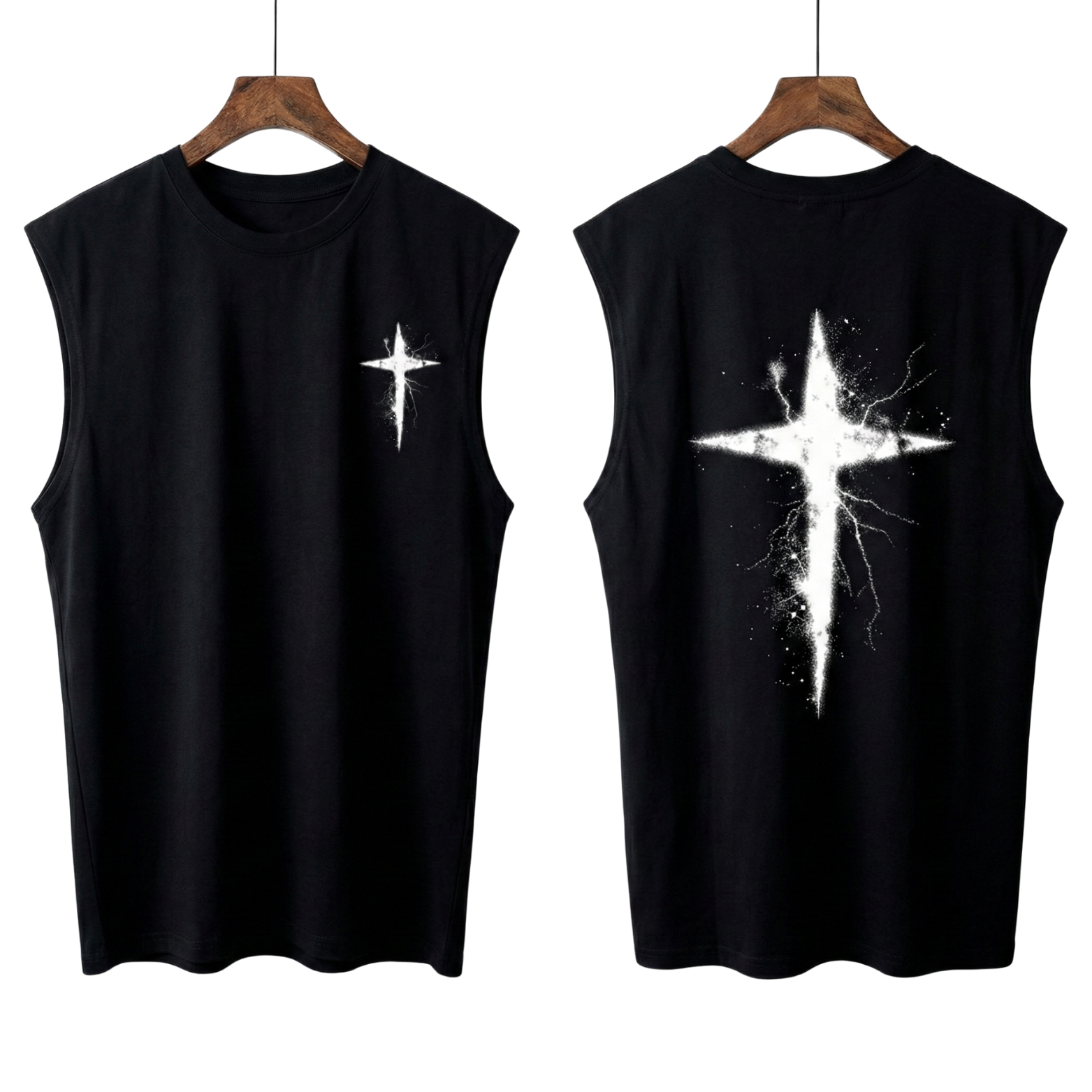 Men’s Sport Vest Black And White Set – The Crew