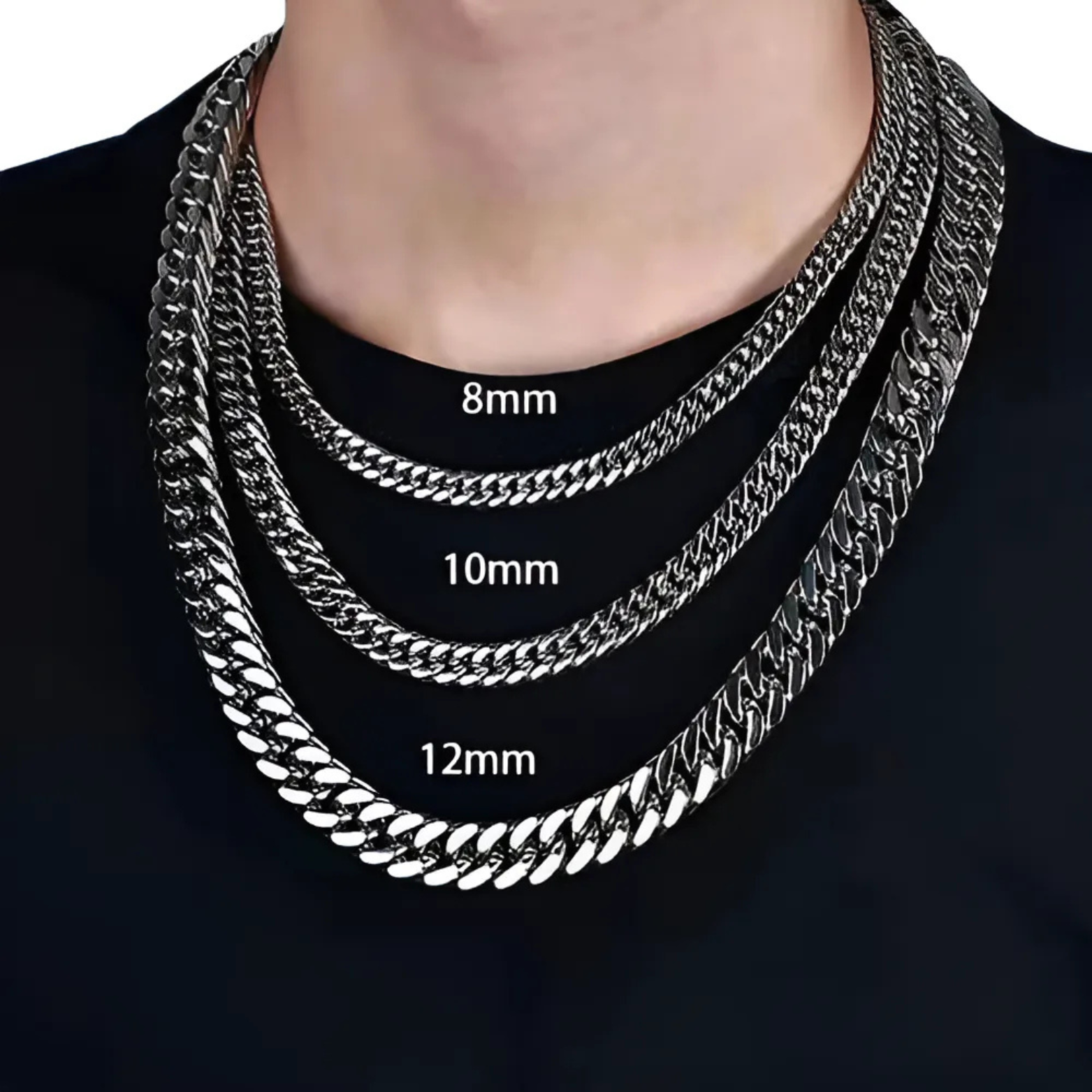 Cuban link chain layered necklace style – The Crew