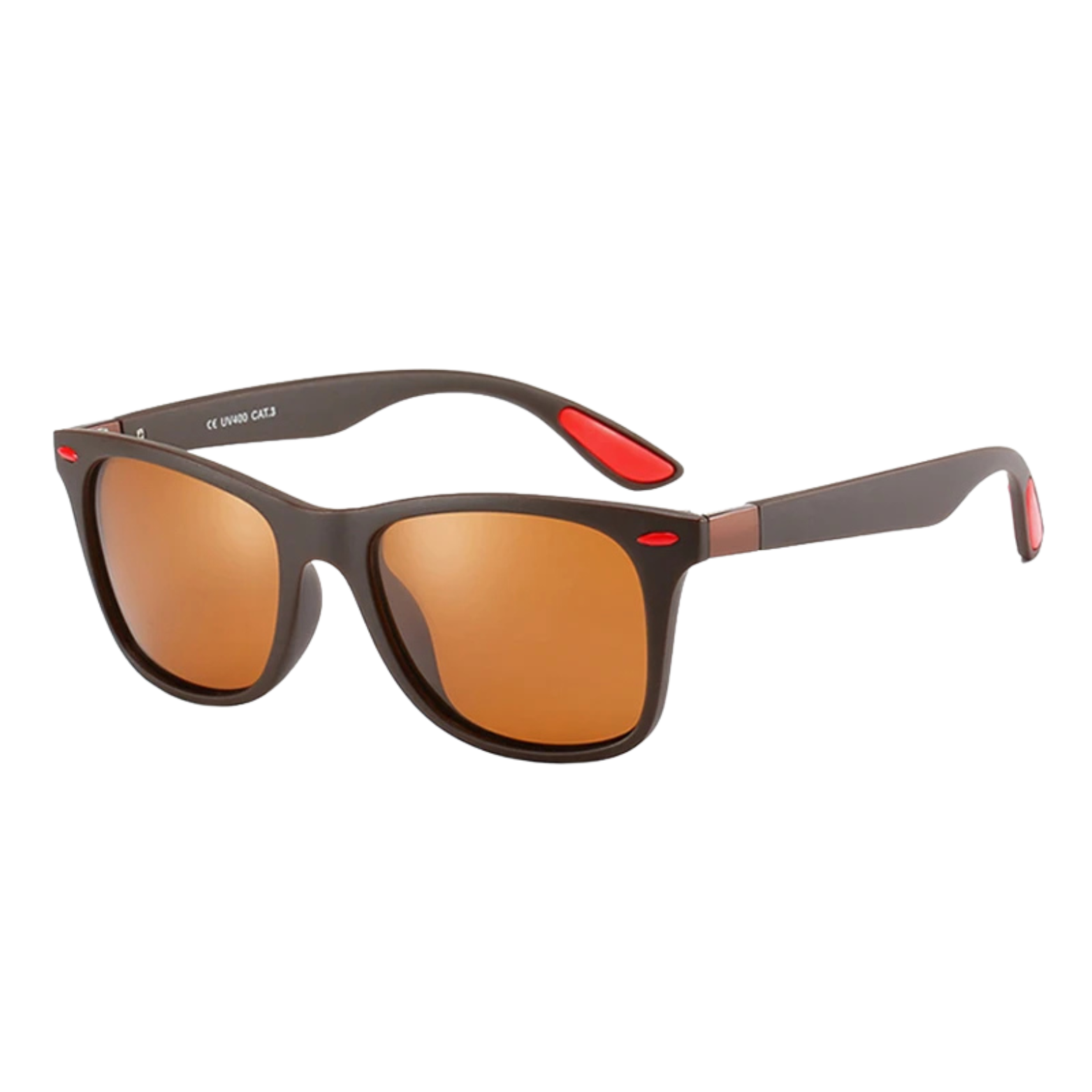 Men classic polarized sunglasses brown mirror lens – The Crew