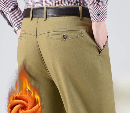 Khaki pants side view with pocket detail – The Crew