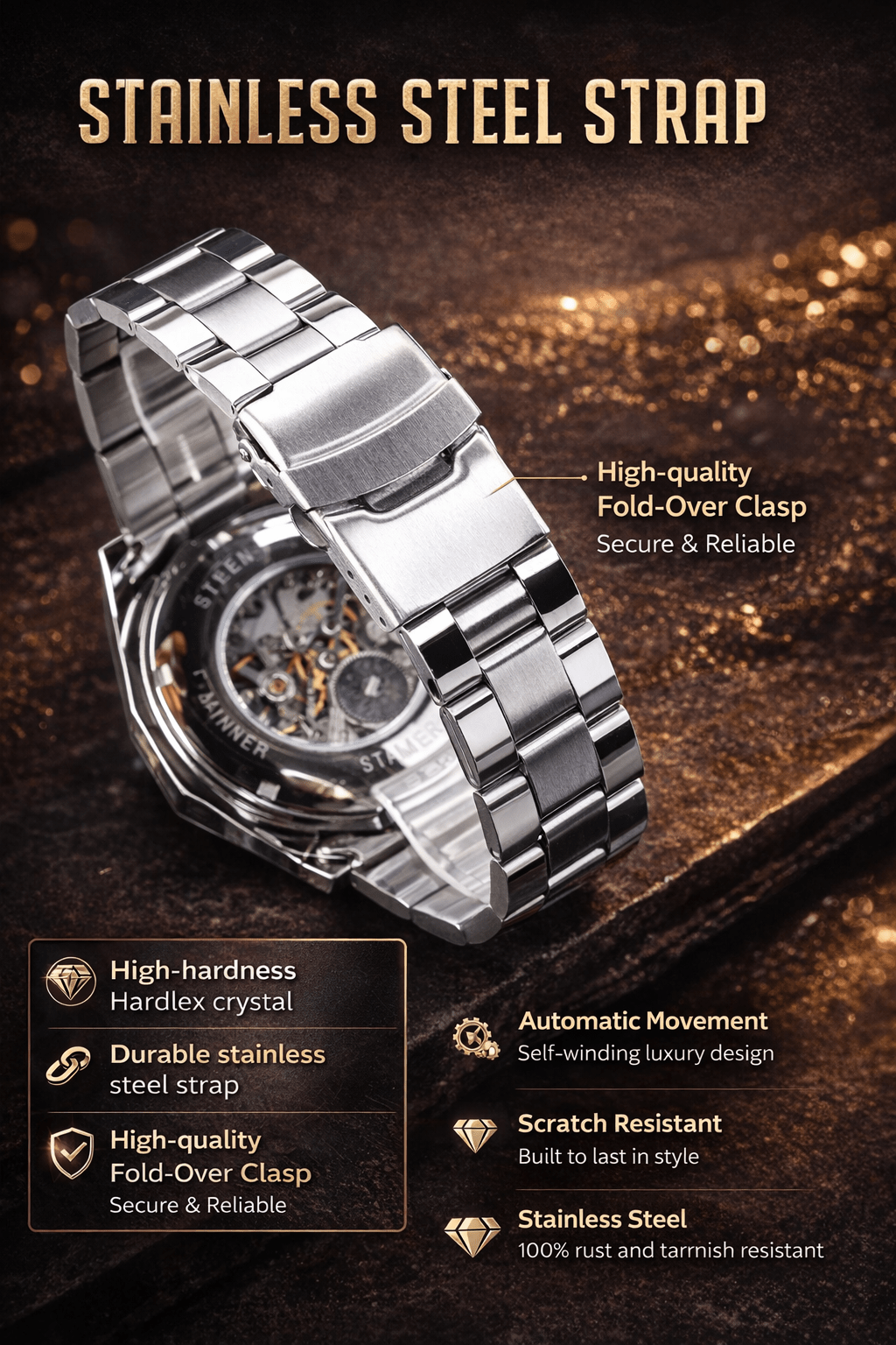 WINNER 188 Classic Mechanical Watch for Men - The Crew