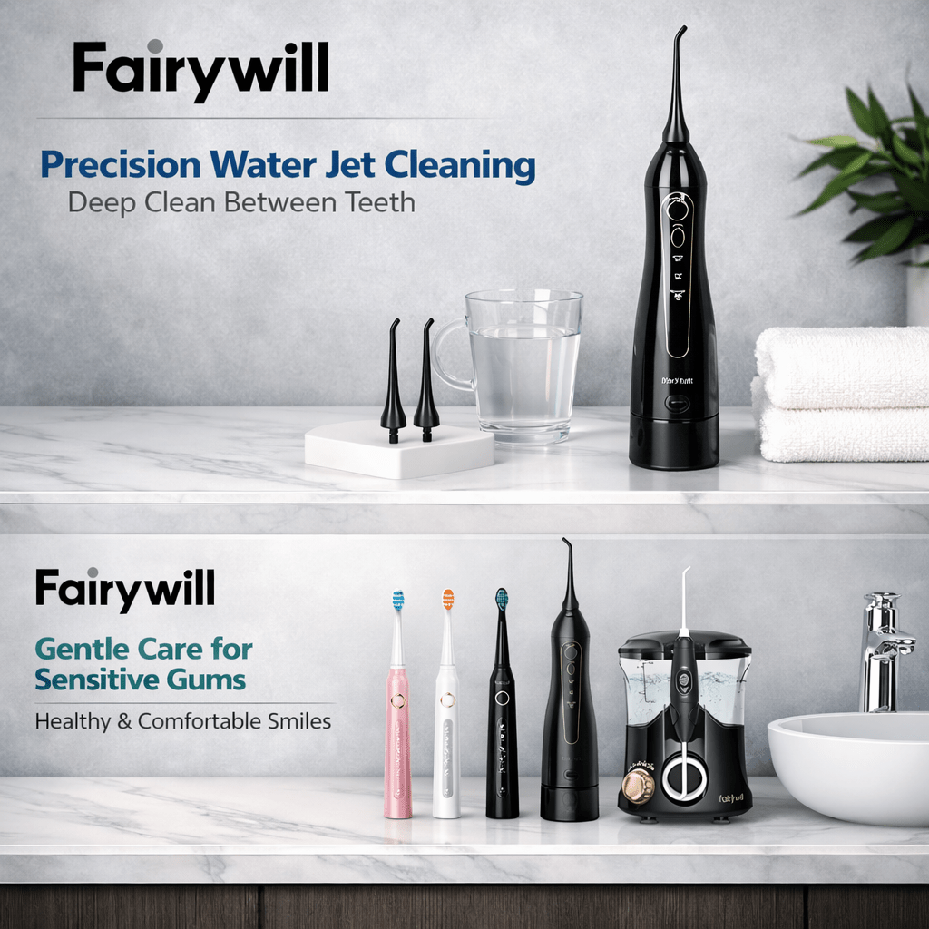 Fairywill Water Flosser 300ML Portable Dental Irrigator - The Crew