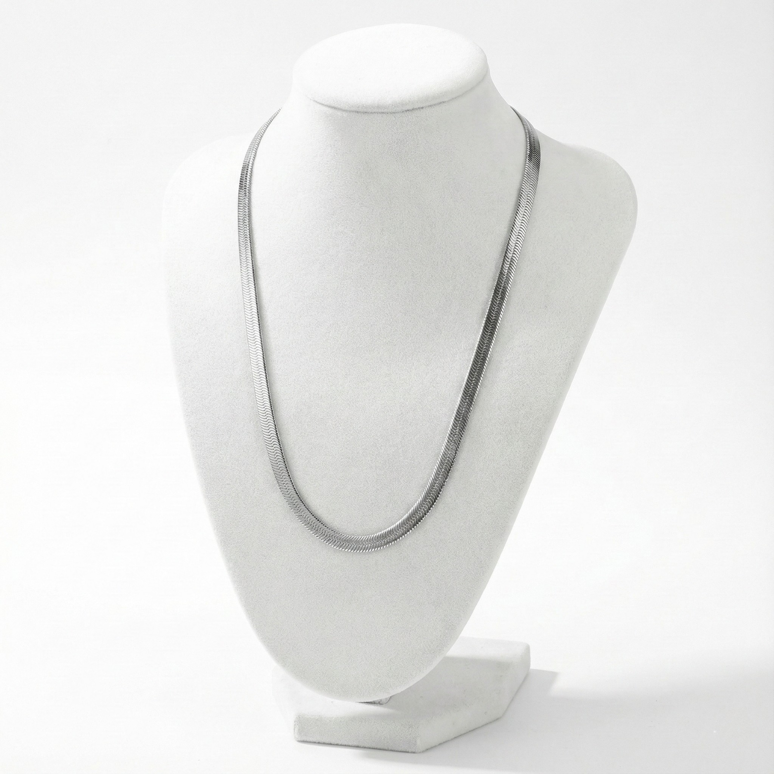 Stainless steel snake chain necklace display – The Crew