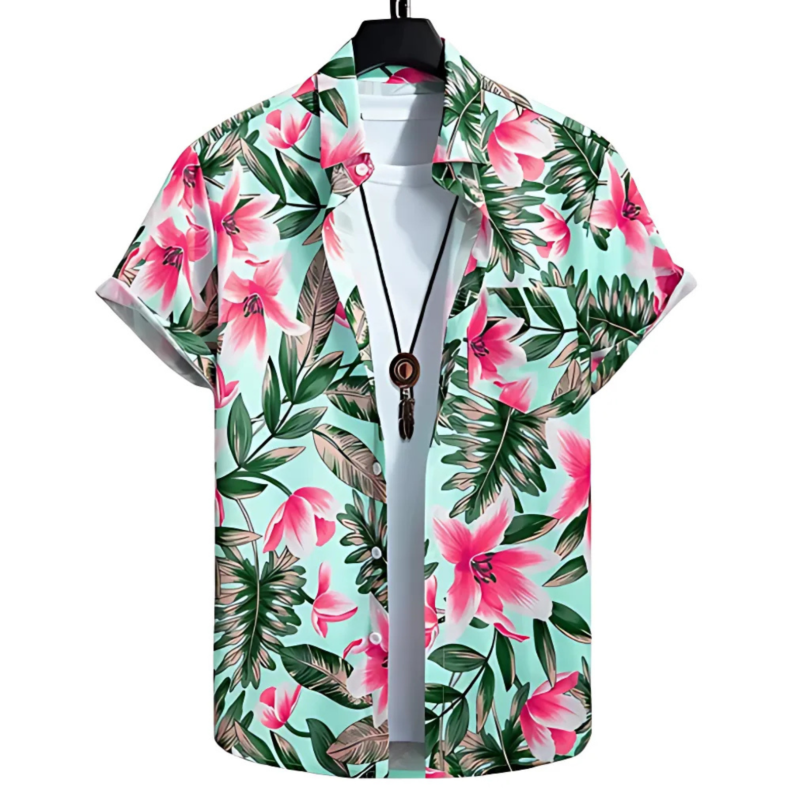 Floral palm print shirt – The Crew