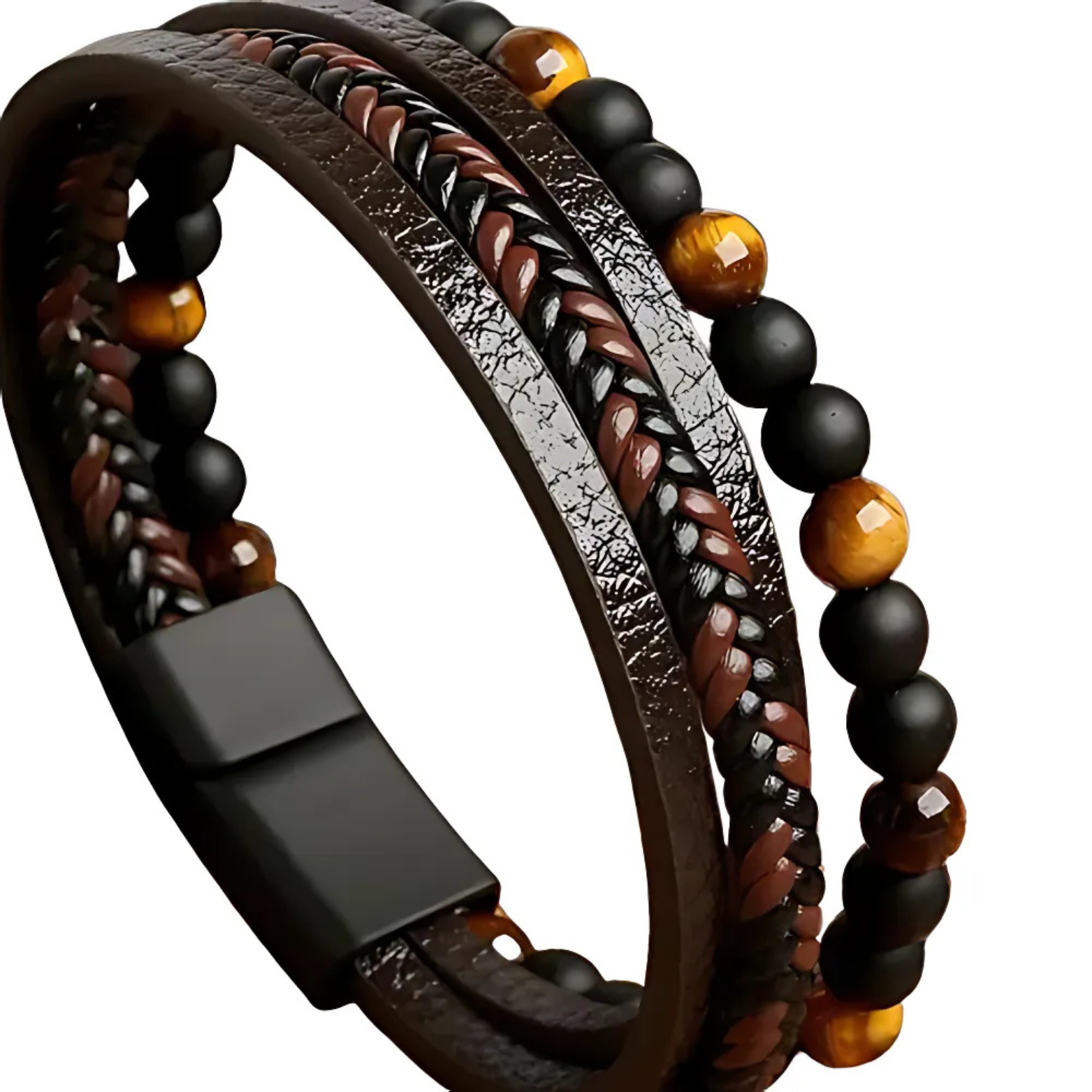 Classic Woven Leather Bracelet – Stylish & Durable – The Crew