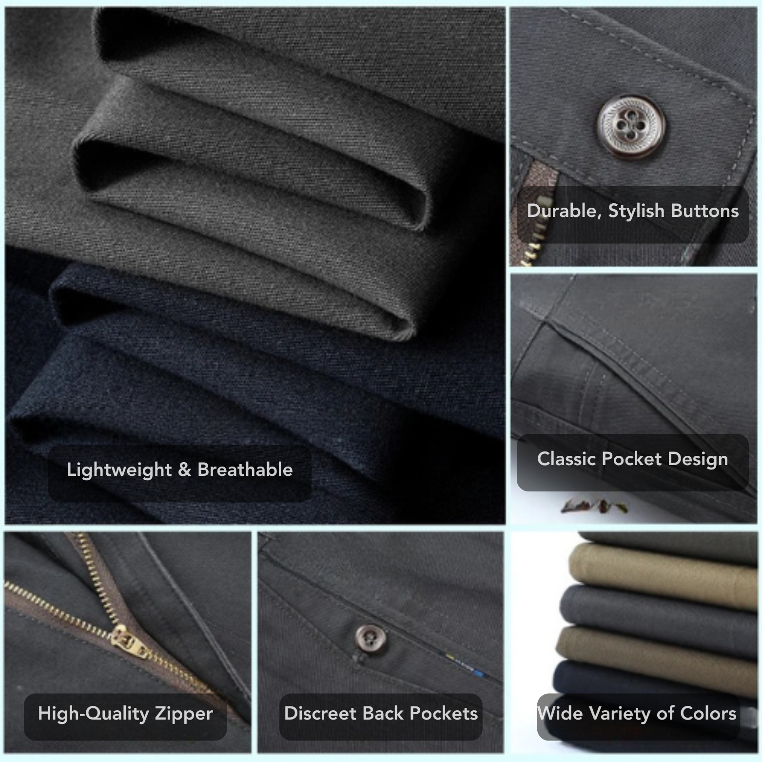 Soft cotton fabric texture pants close-up – The Crew