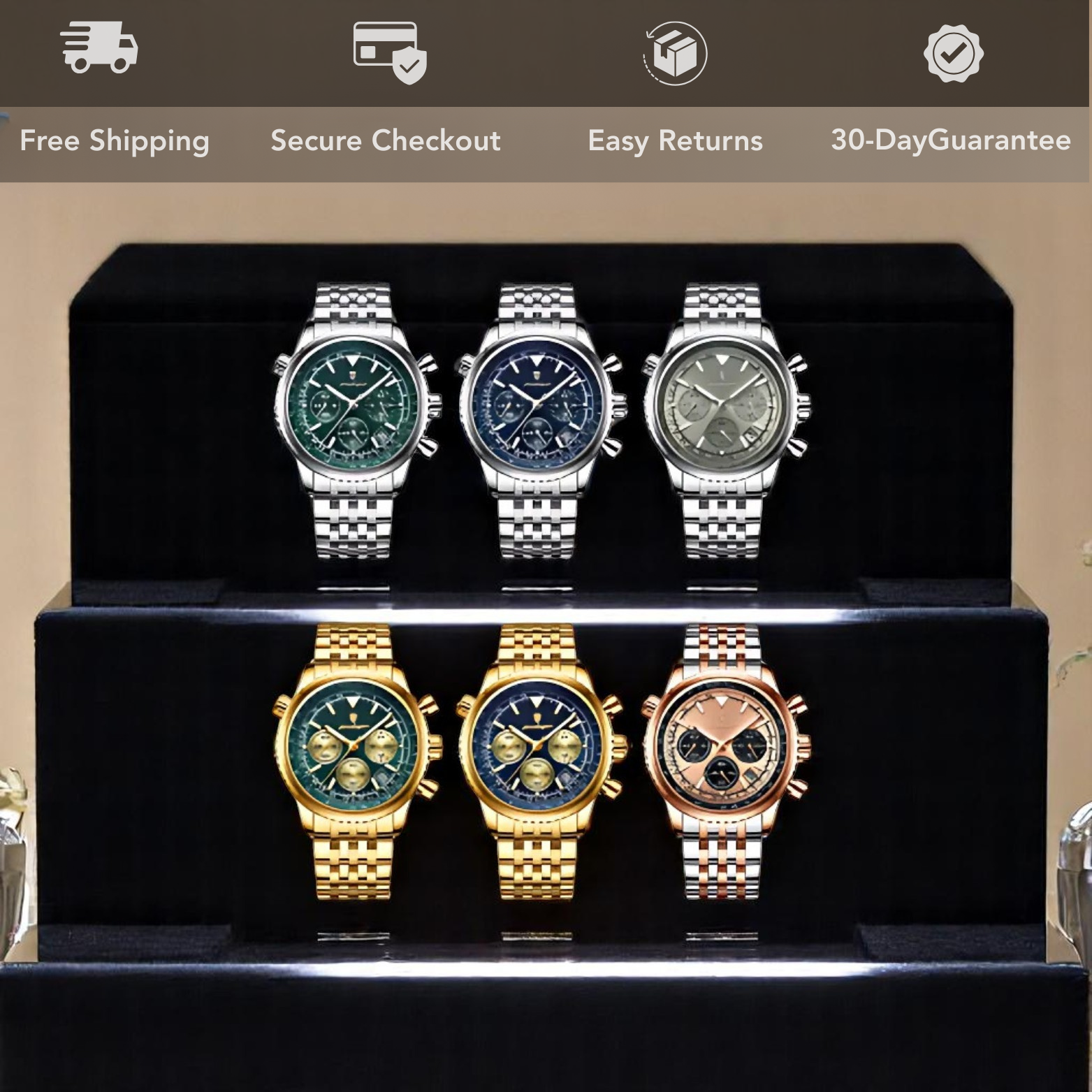 POEDAGAR 960 Military Chronograph Color Options Collection – The Crew