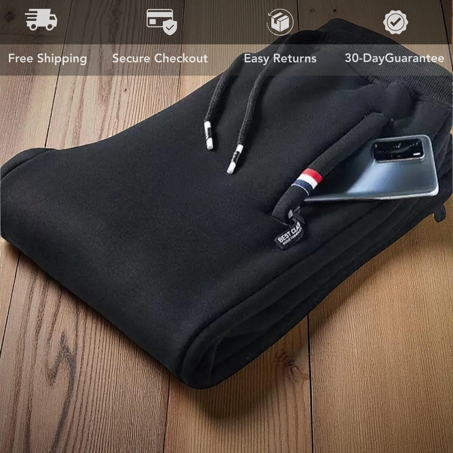 Winter Cotton Pants Zipper Pocket Detail – The Crew