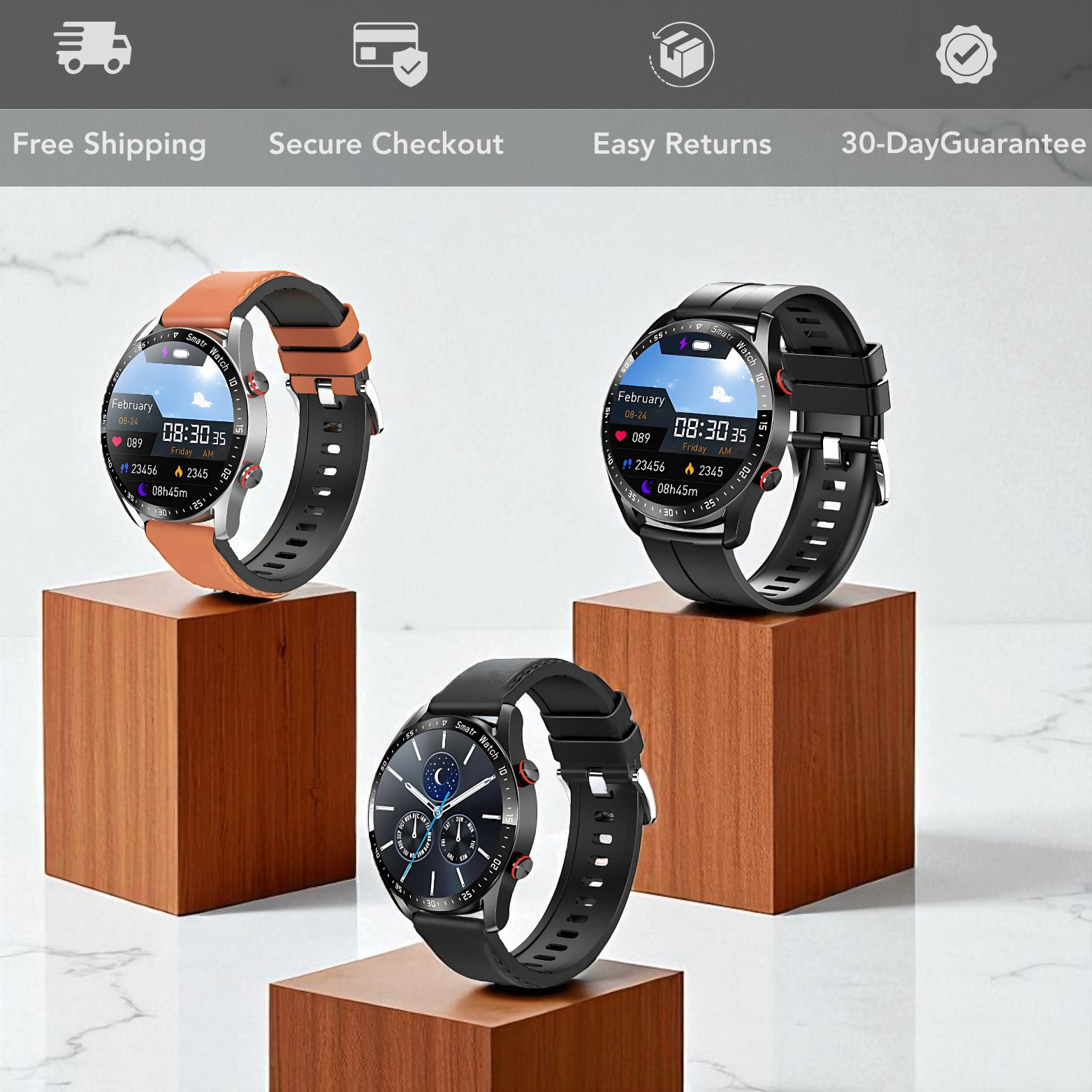 ECG Smartwatch Gift Box Display Set – The Crew