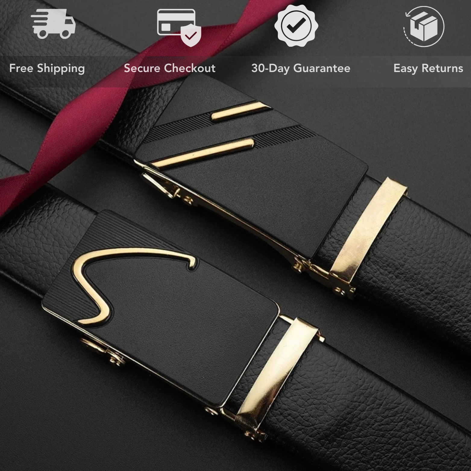 Men’s Luxury PU Leather Belt Buckle Collection – The Crew