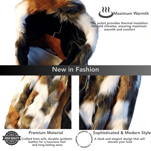 Premium faux fur hood detail close-up – The Crew