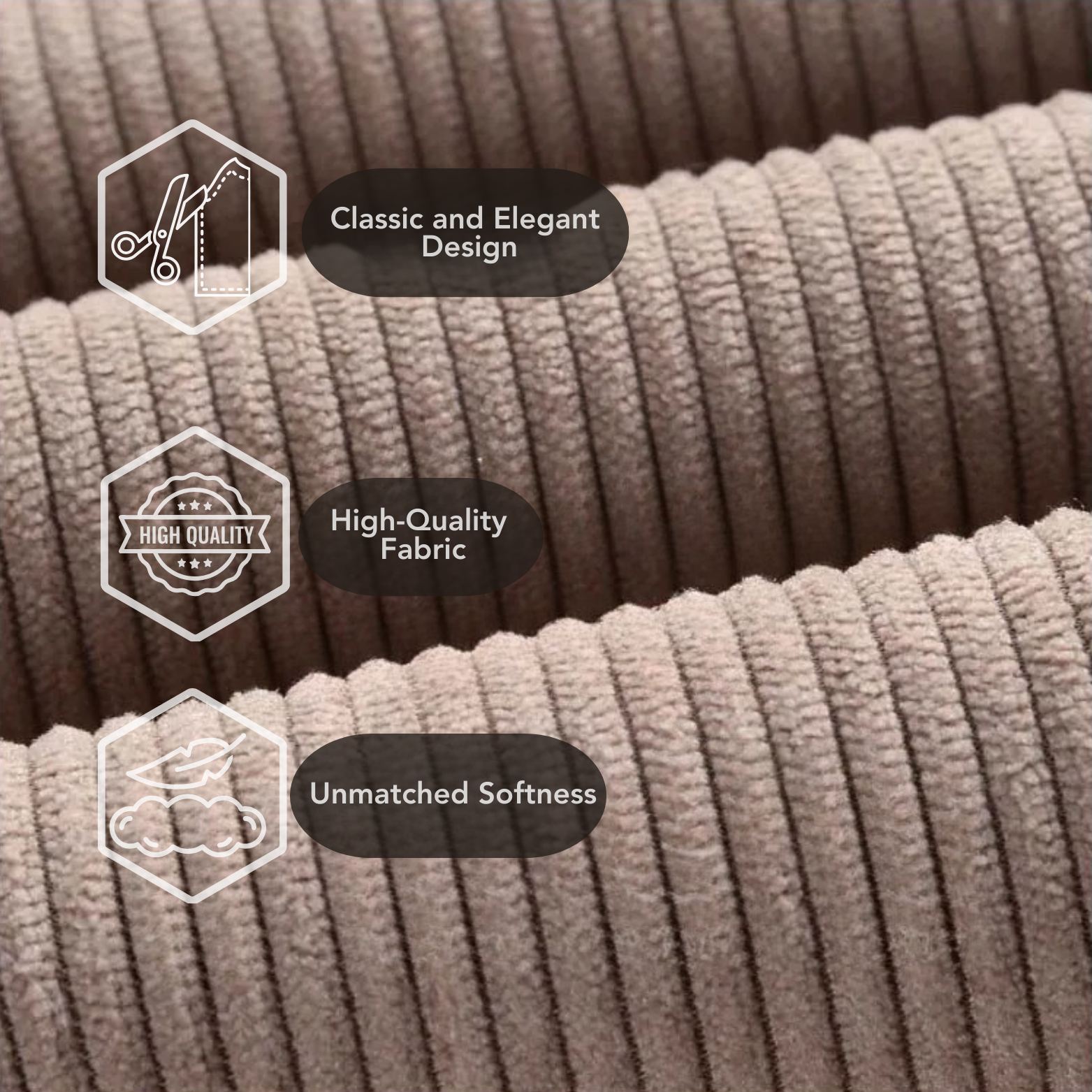 Corduroy ribbed texture close-up pants – The Crew