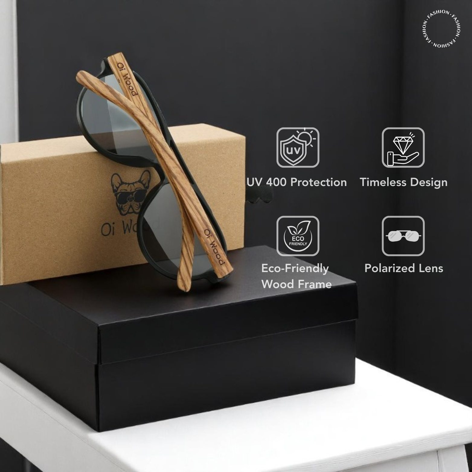 Wood polarized sunglasses premium gift box set – The Crew