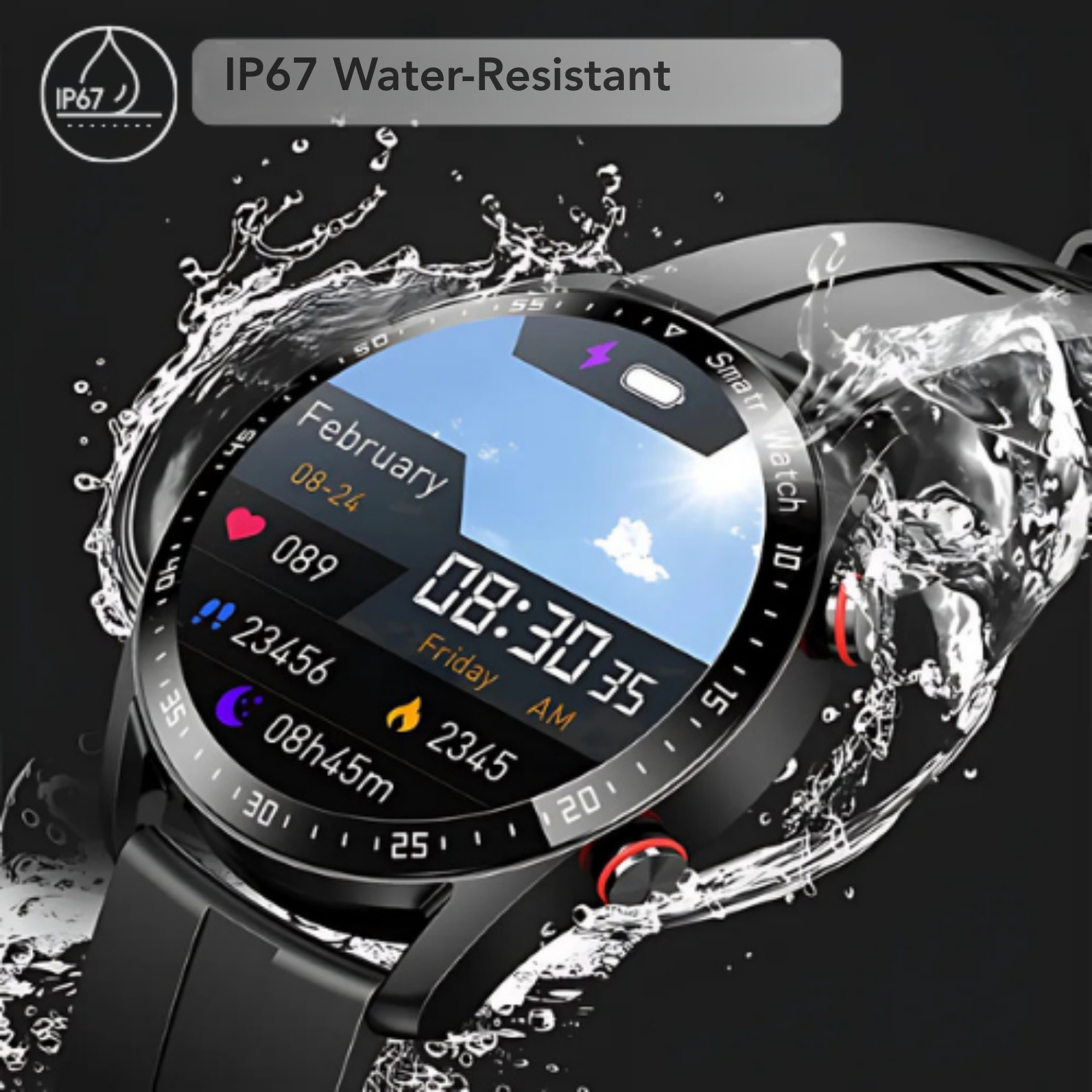 ECG Smartwatch Water Resistant Splash Test – The Crew
