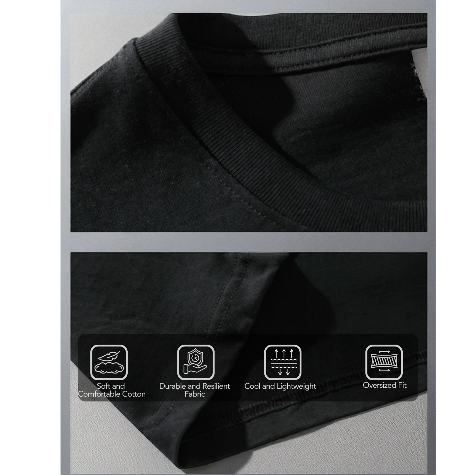 Men’s Oversized Cotton Fabric Detail – The Crew