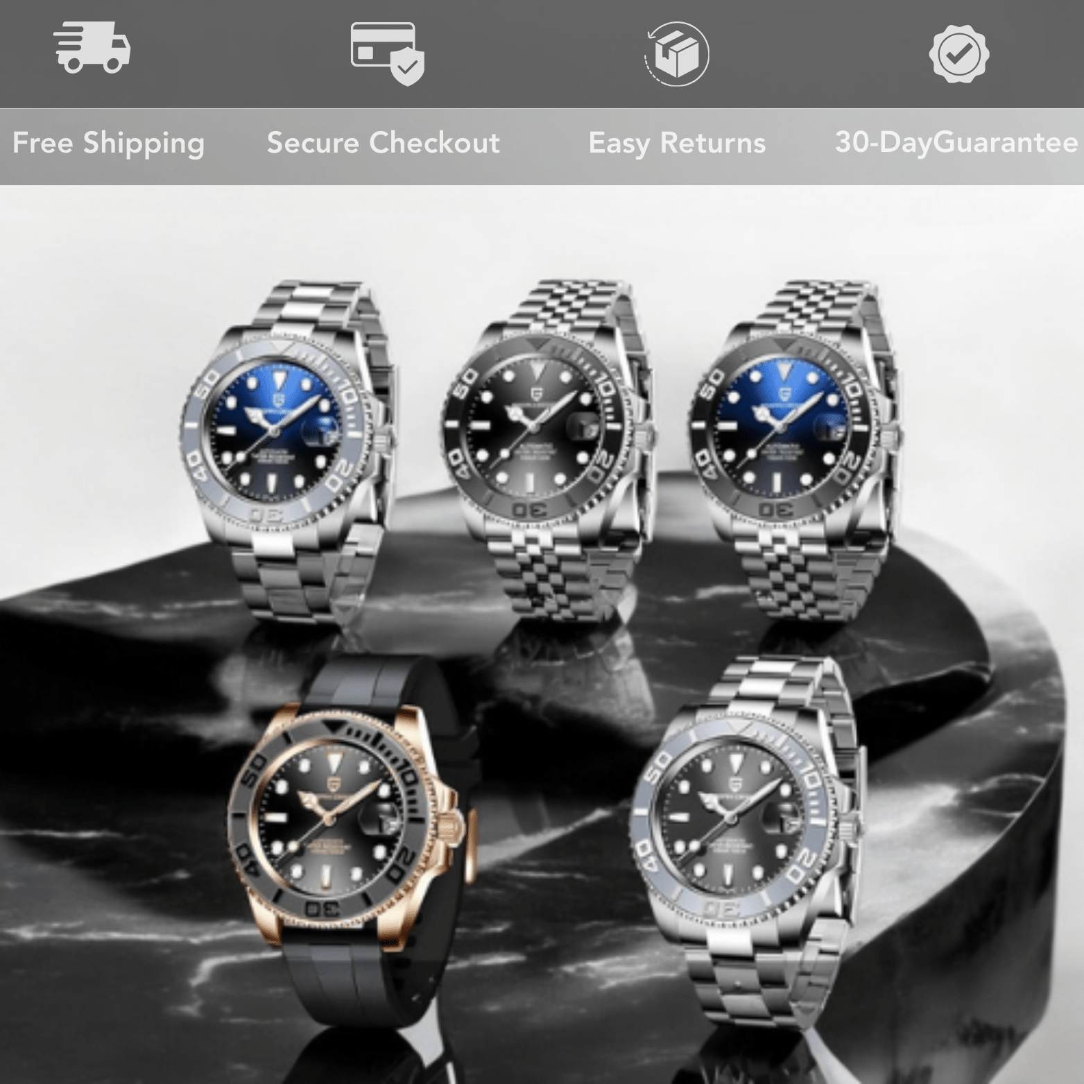 PAGANI Sapphire Crystal Mechanical Watch – Men’s Luxury Style - The Crew