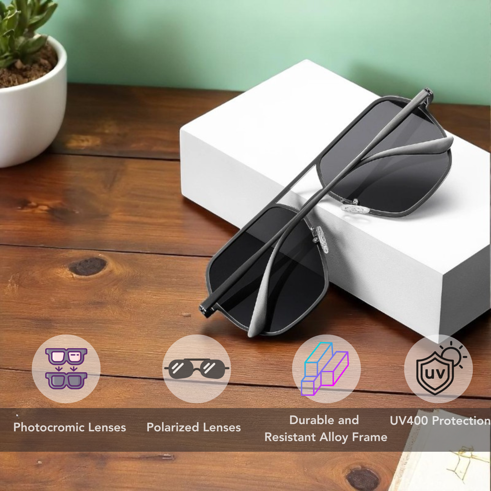 Men photochromic sunglasses gift box packaging – The Crew