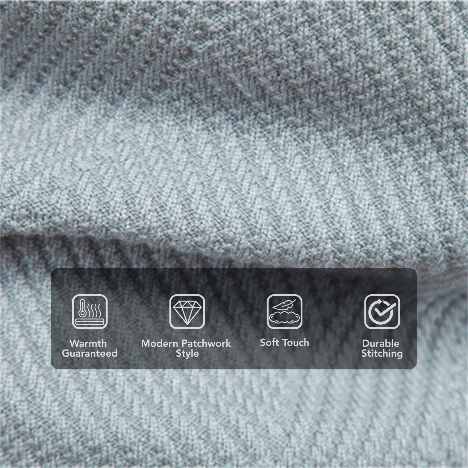 Patchwork Knit Fabric Texture Close-Up – The Crew