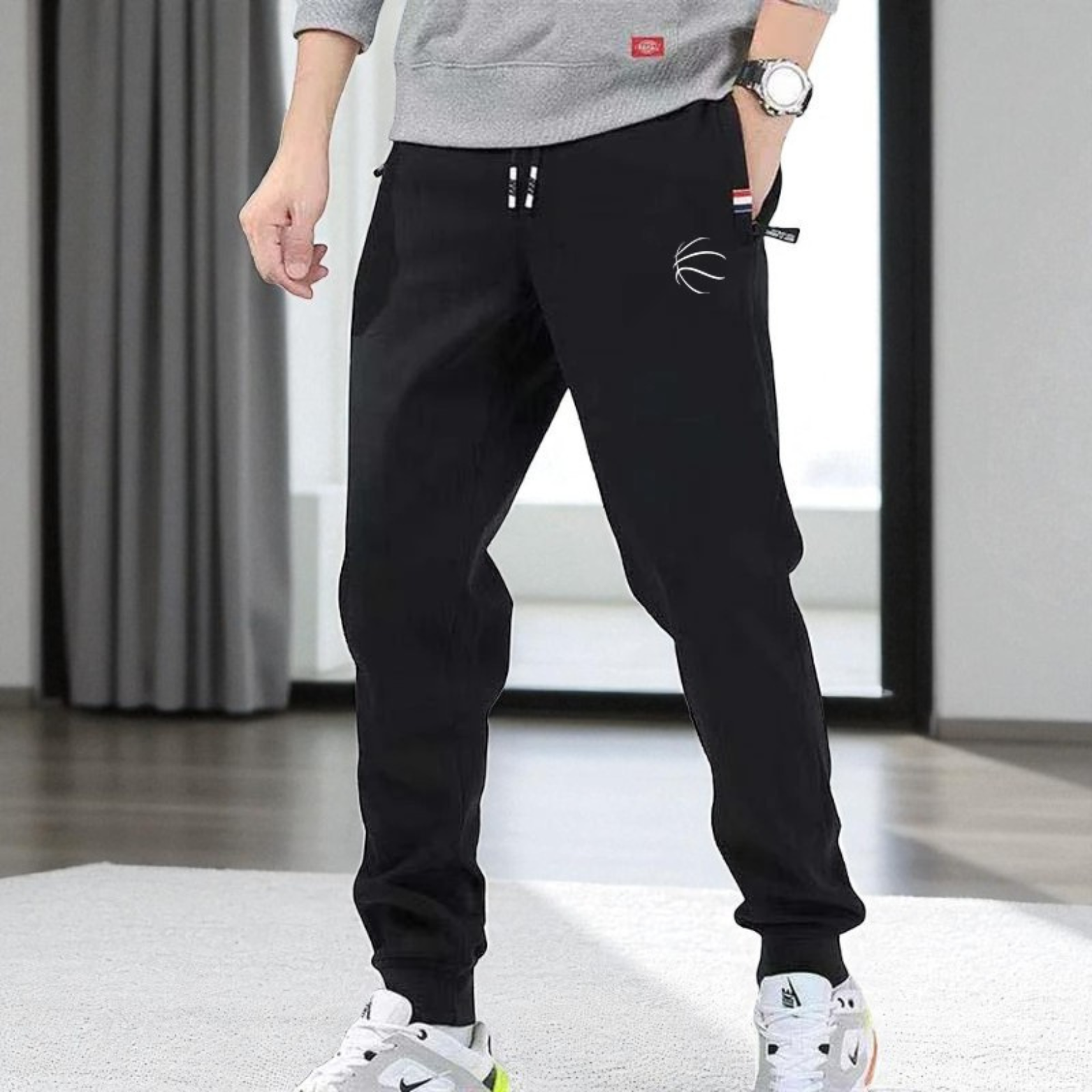 Men’s Winter Cotton Pants Front Fit View – The Crew