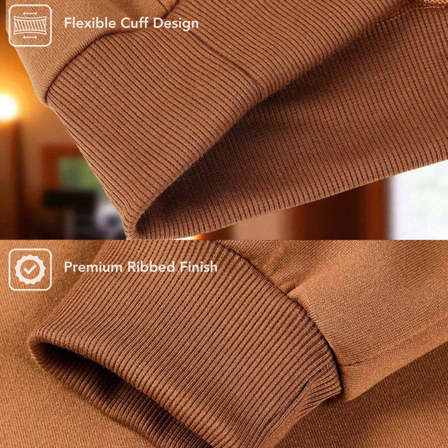 Retro Hoodie Fleece Fabric Close-Up – The Crew