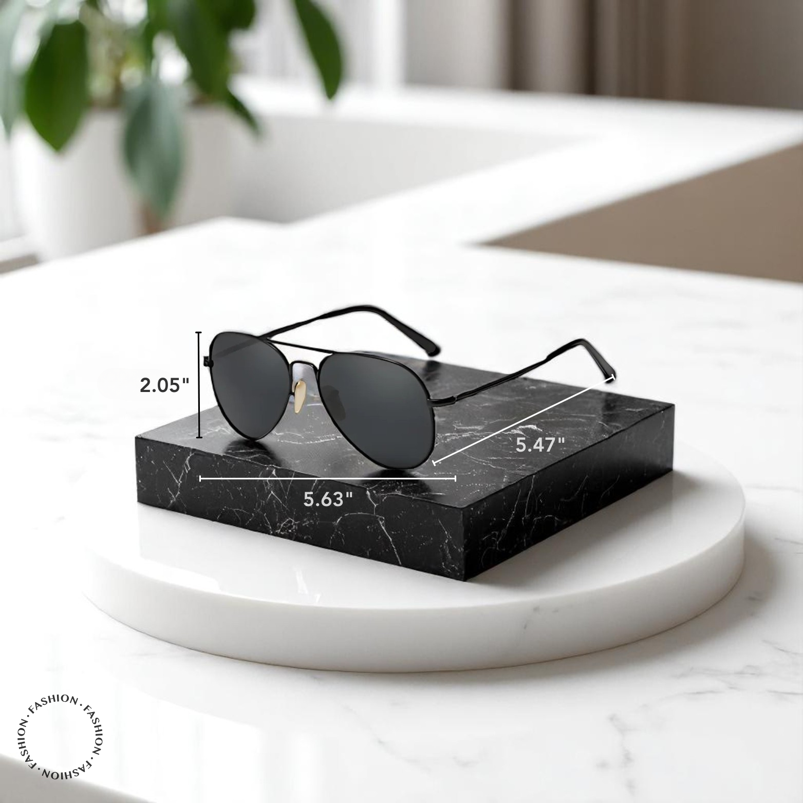 KINGSEVEN black aviator sunglasses with case – The Crew