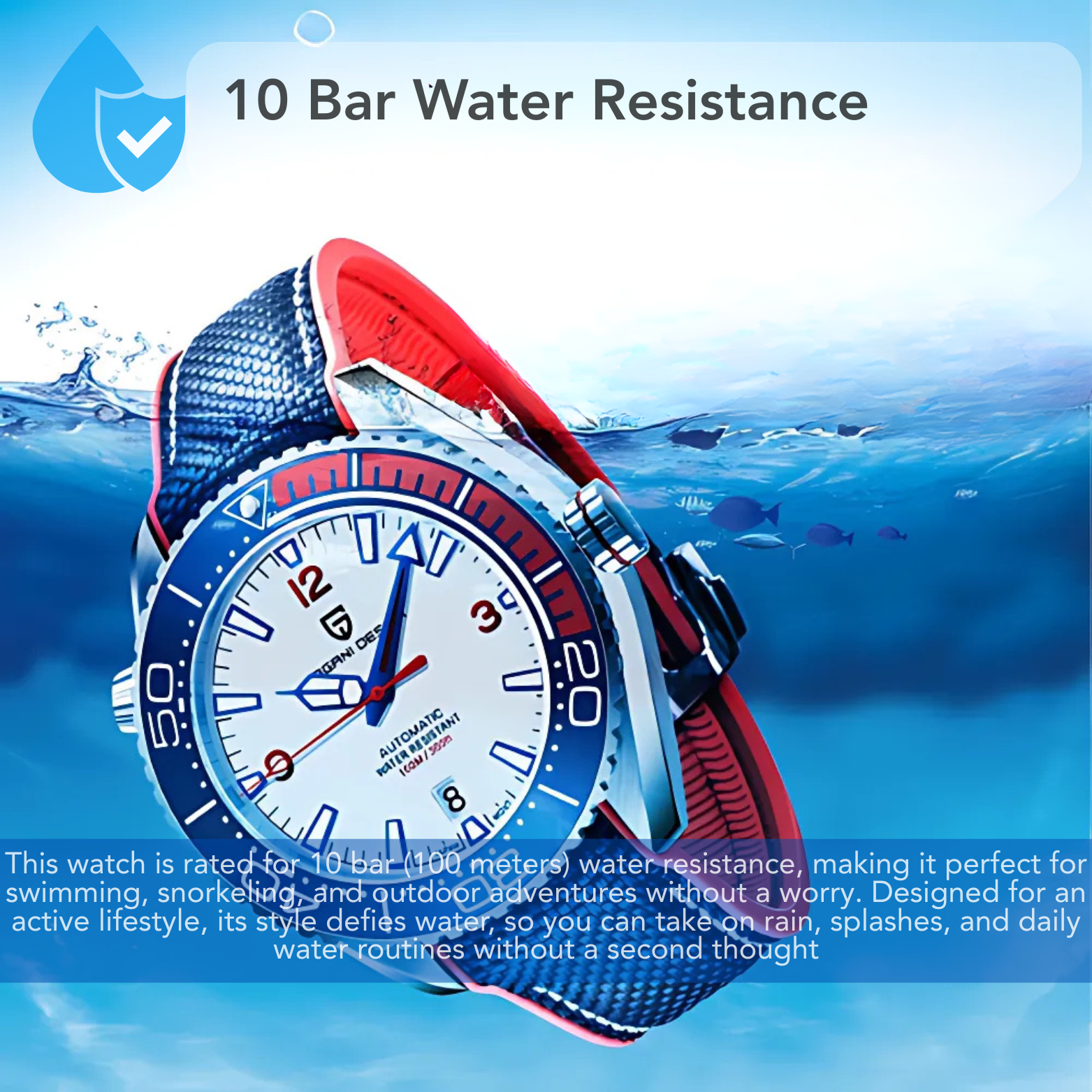 PAGANI Automatic Watch 100M Water Resistance Test – The Crew