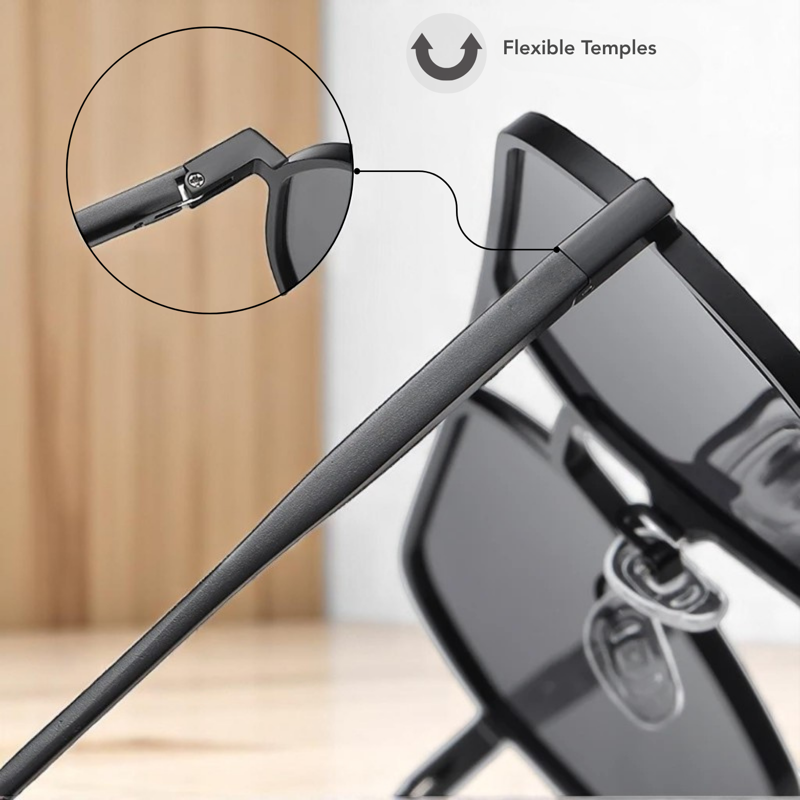 Men photochromic polarized sunglasses in travel case – The Crew