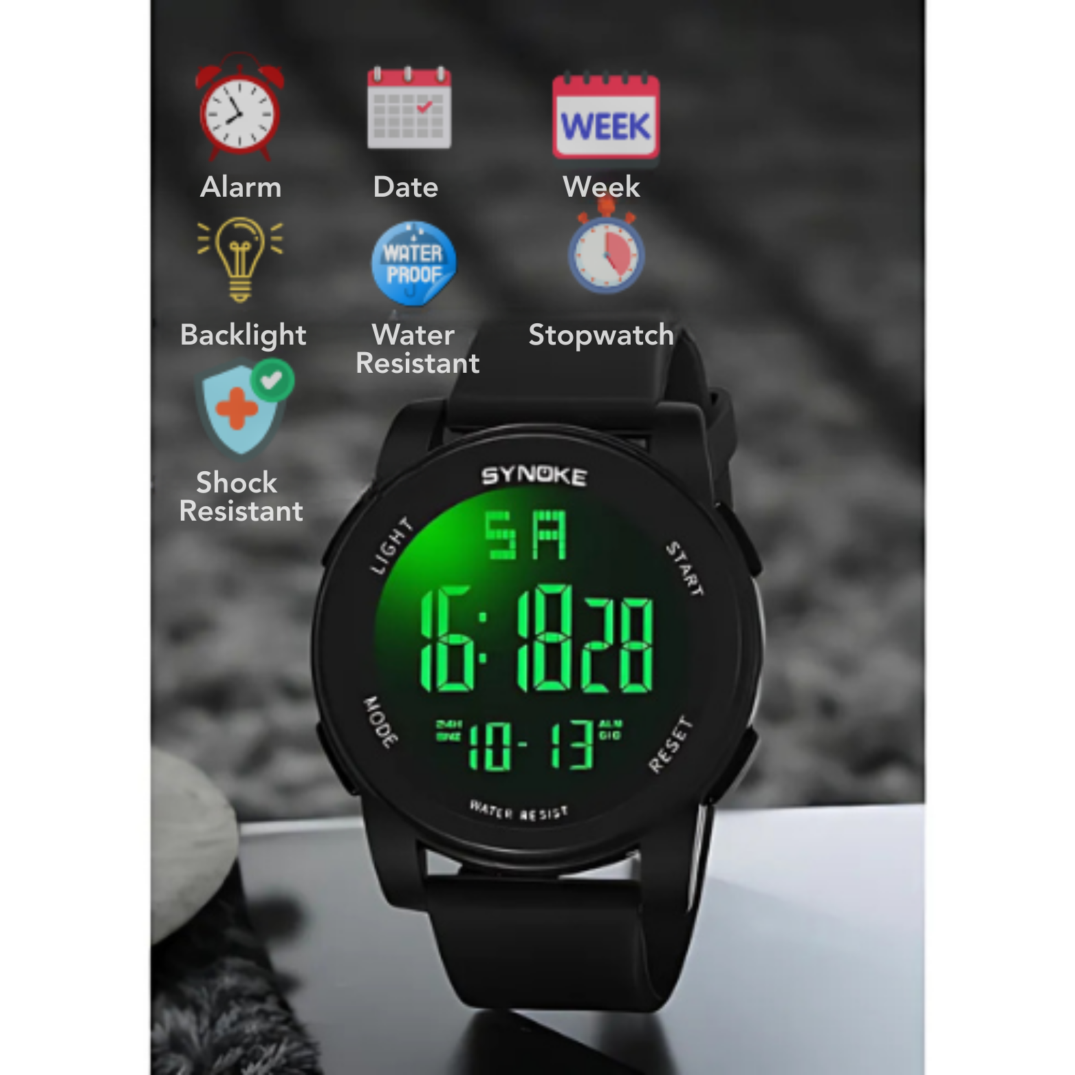 SYNOKE Digital Sports Watch App Style Interface – The Crew
