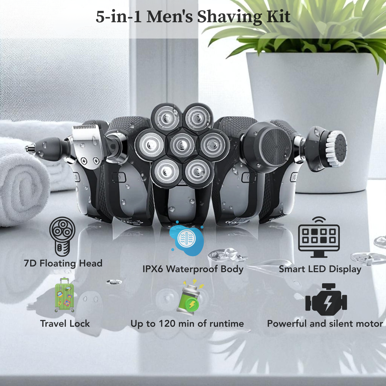 Kensen electric shaver wet and dry waterproof use – The Crew