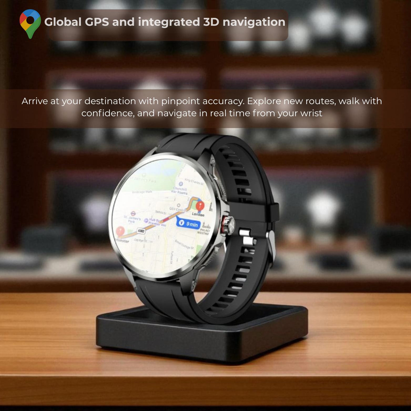 5G Smartwatch Map Full Navigation Screen – The Crew