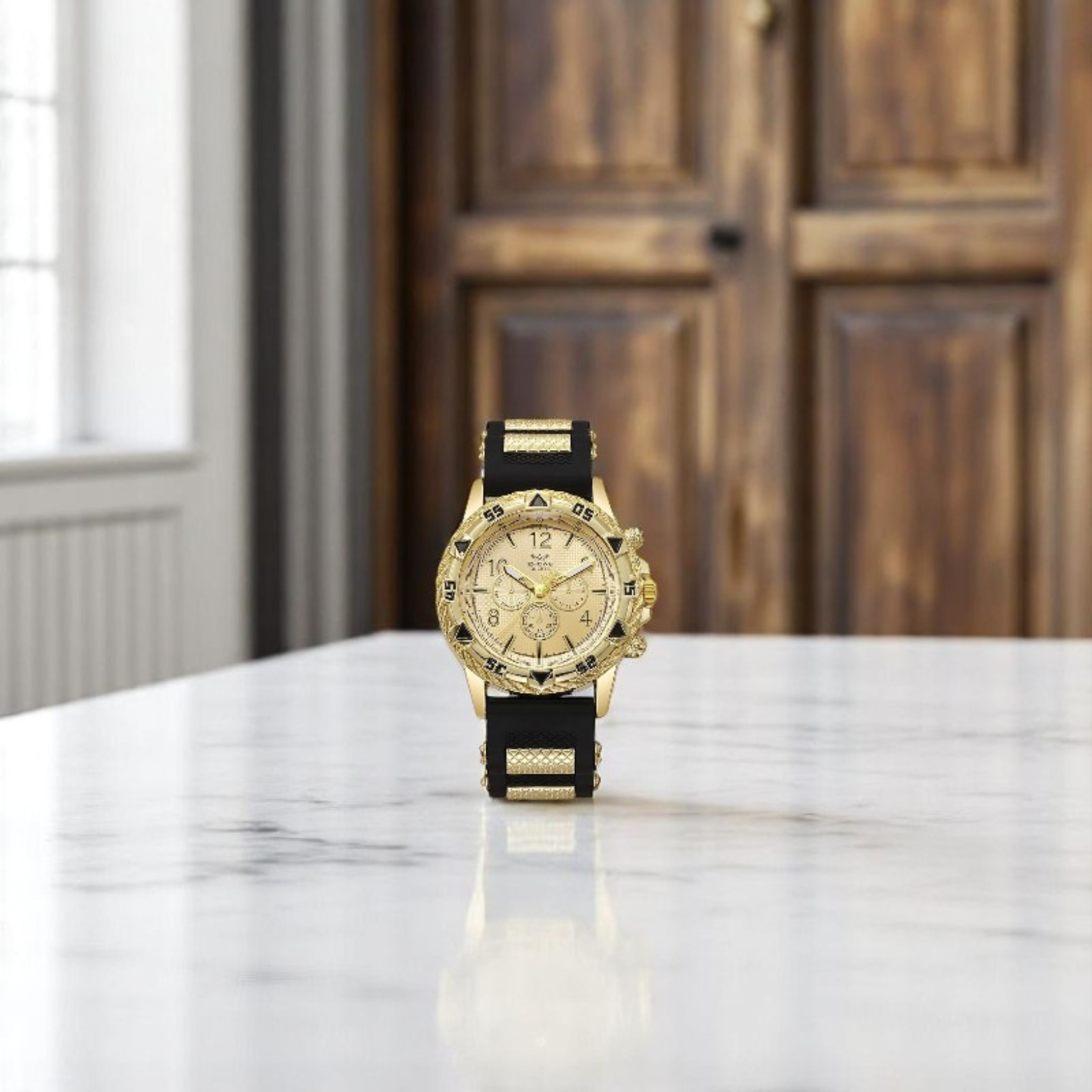 HZM012 Silicone Casual Sport Watch Gold Dial Casual – The Crew