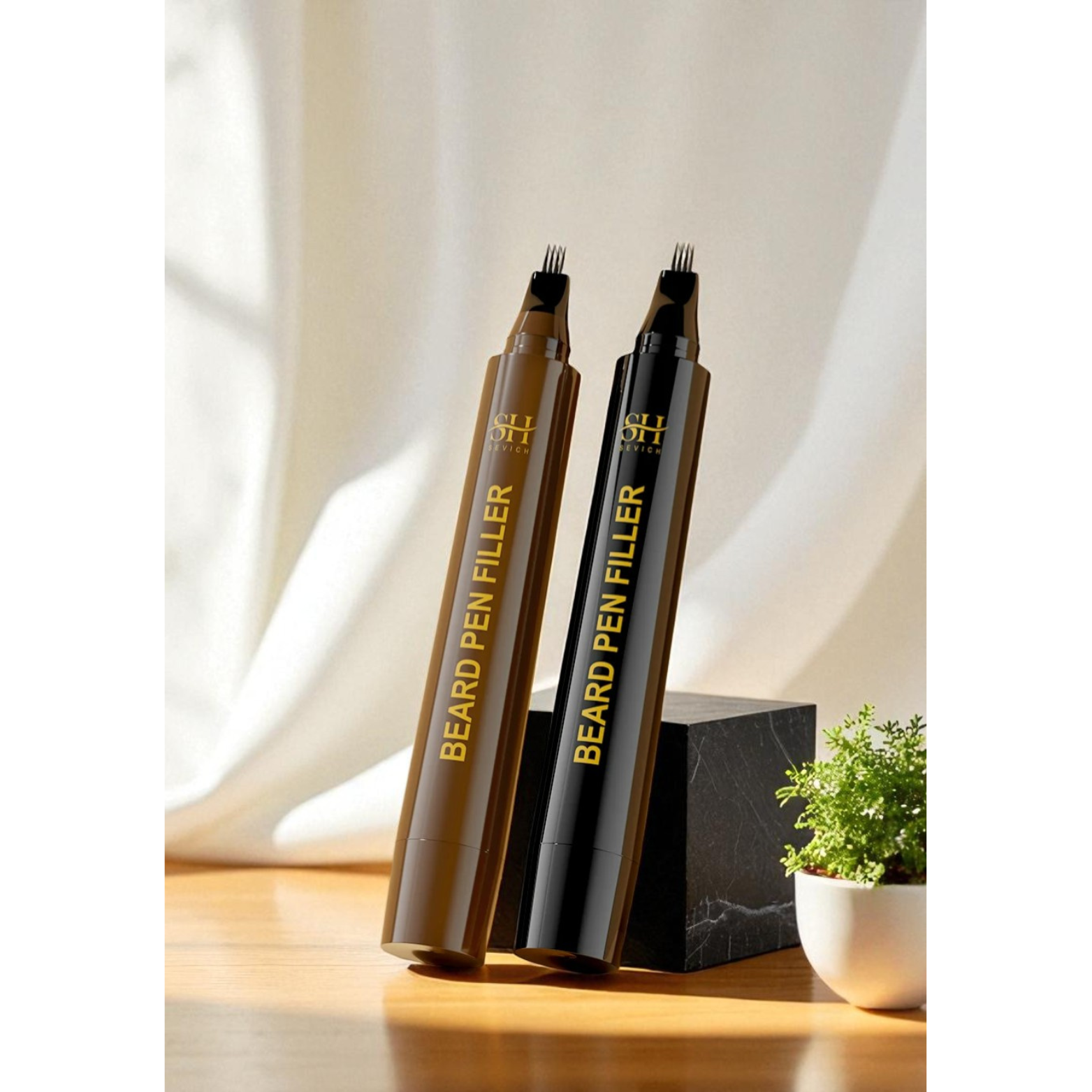 Beard filler pencil set on wooden shelf – The Crew